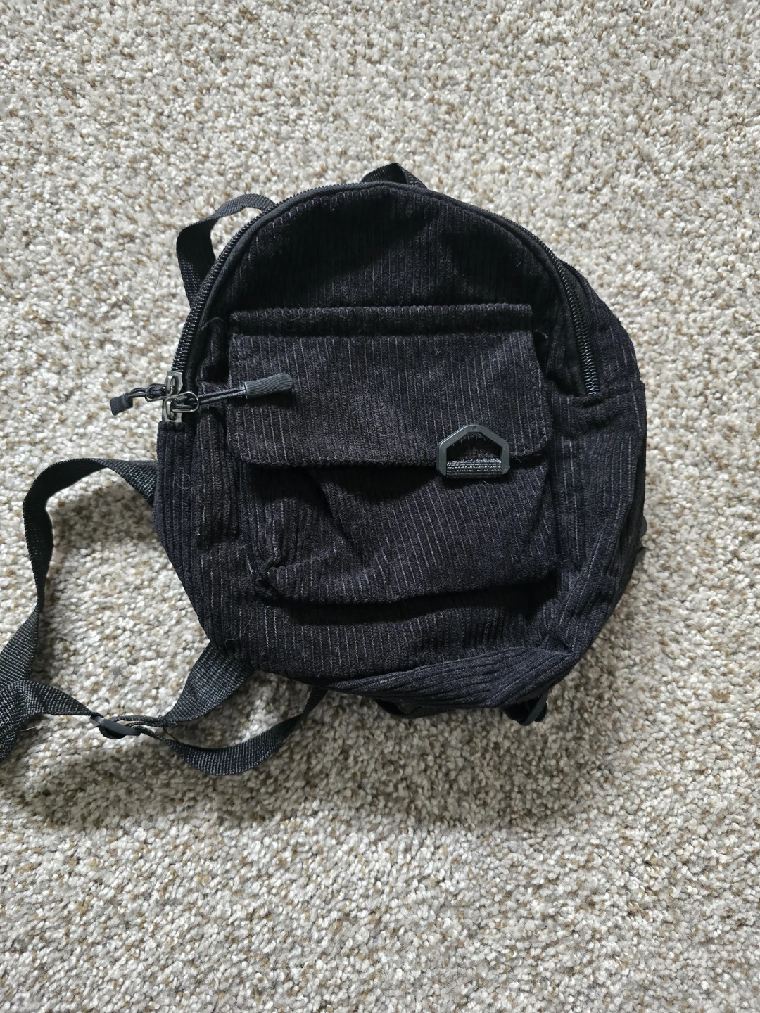 Mini black backpack