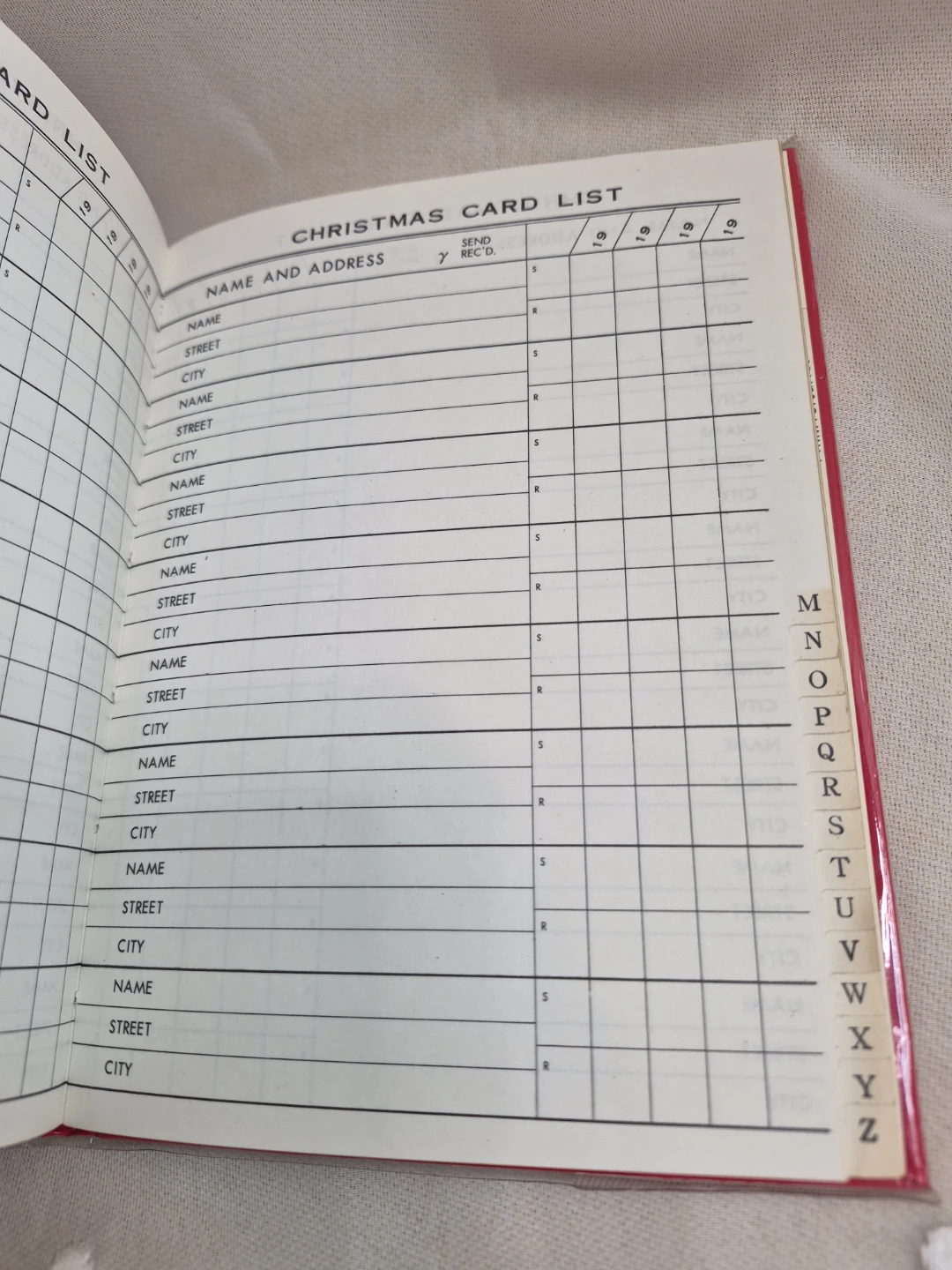 Vintage Christmas Holiday Card List Book - photo 4
