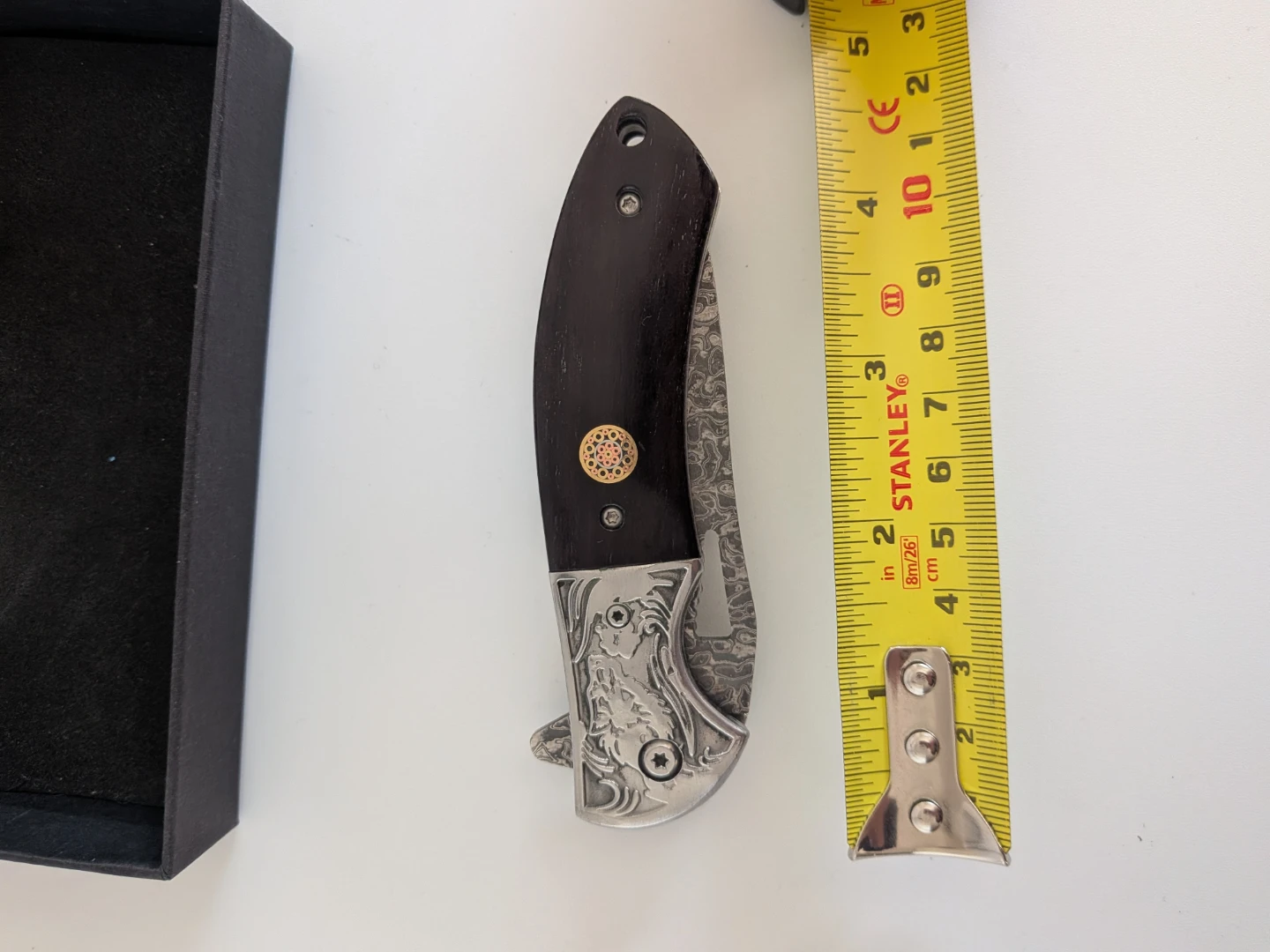 Folding Pocket Knife with Engraved Dragon Handle - photo 4