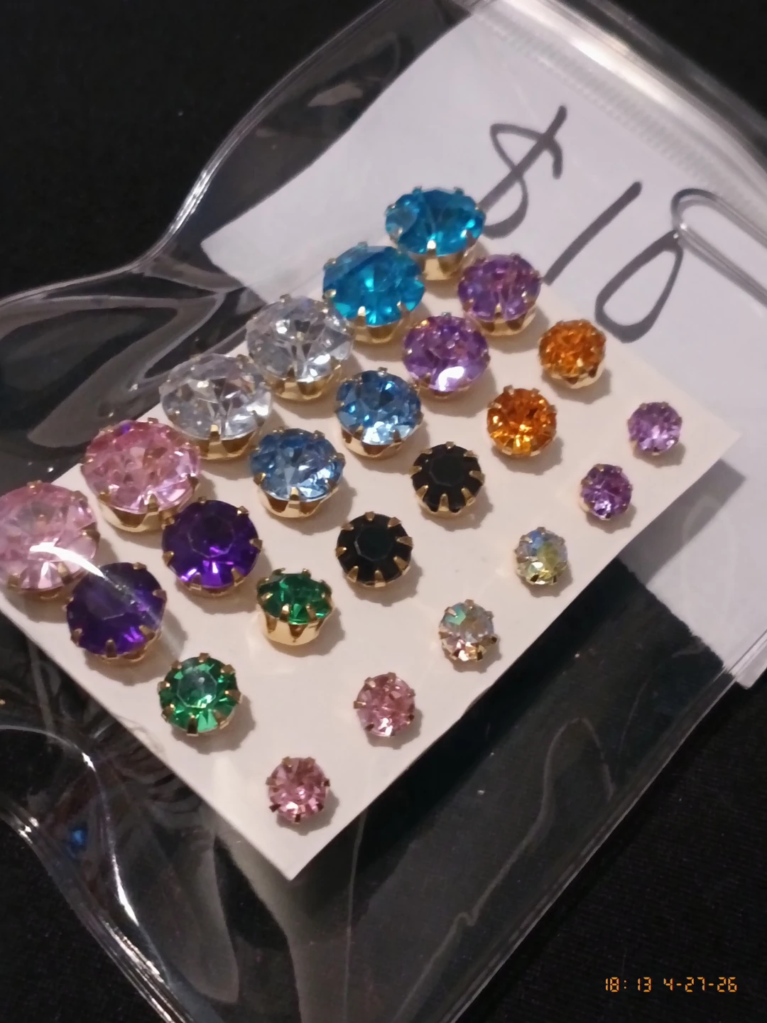 12 Sets of  Stud Earrings