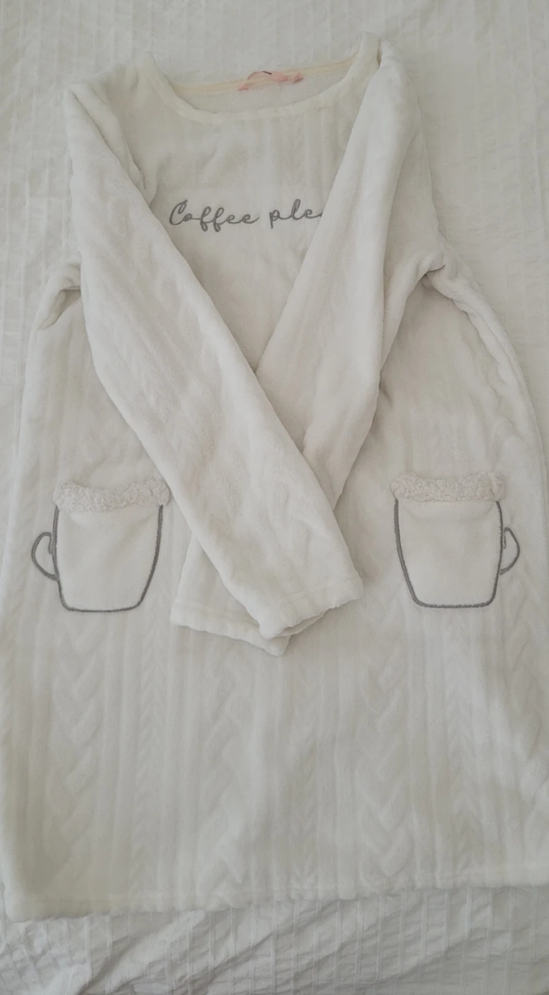 La Vie en Rose "Coffee Please" Fleece Nightgown - photo 2