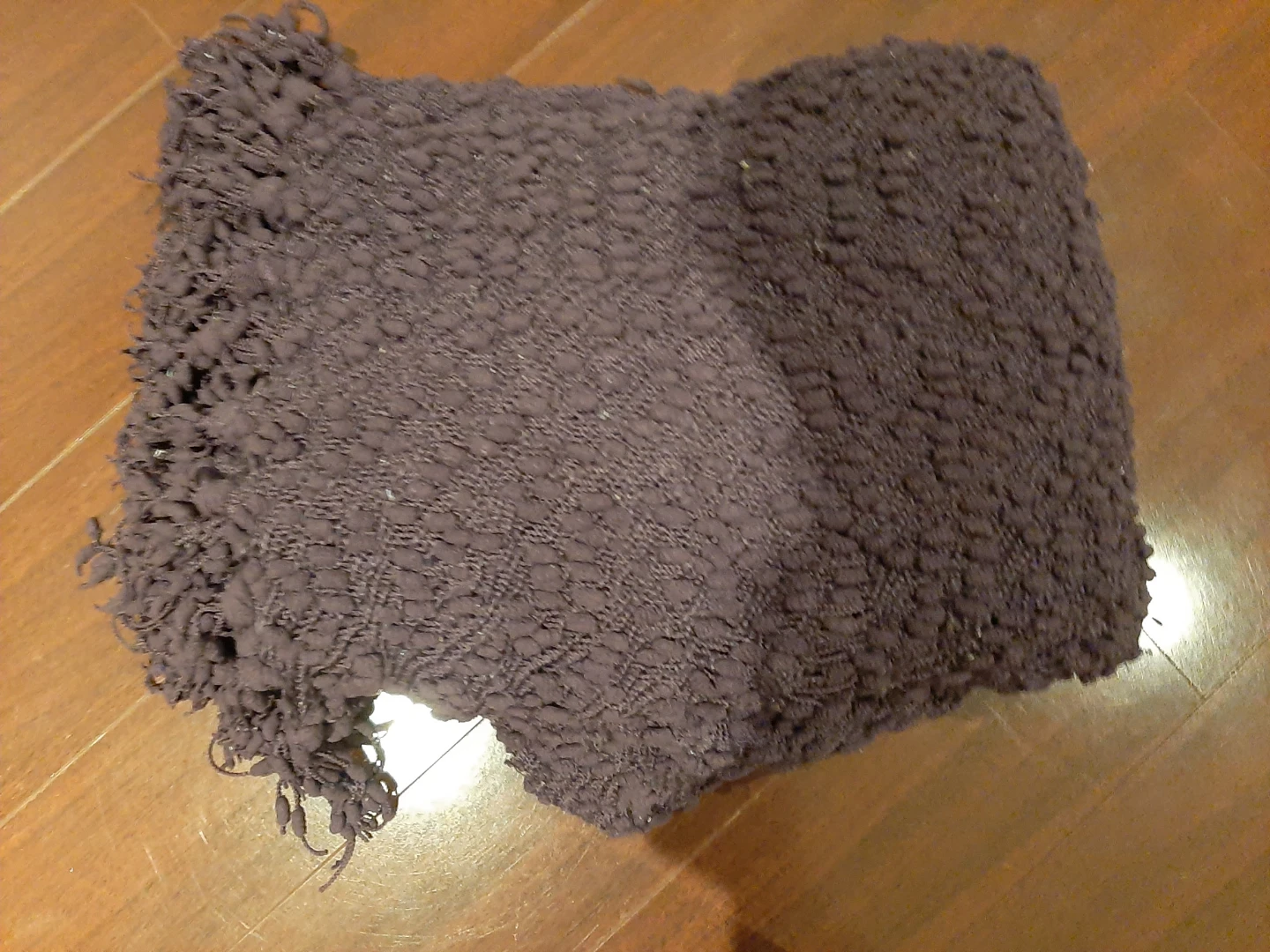 Purple Textured Throw Blanket