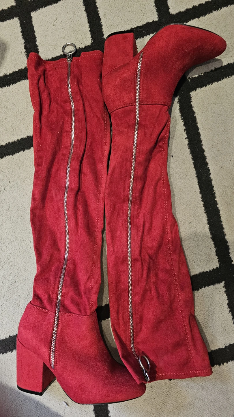 Red Nevaeh Over-the-Knee Boots