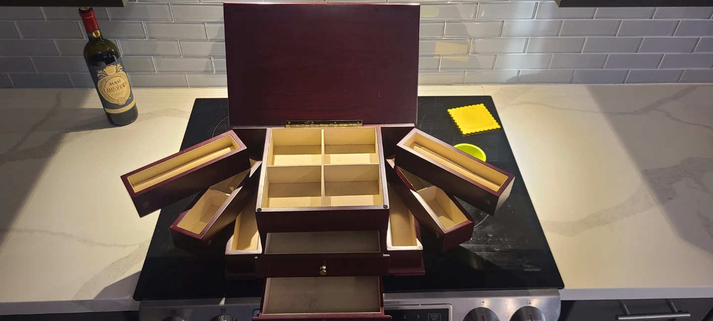 Wooden Jewellery Box with Drawers - photo 3
