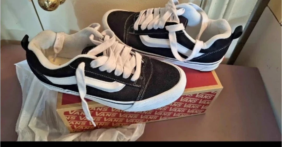 Vans Old Skool Black White Suede Shoes - photo 2