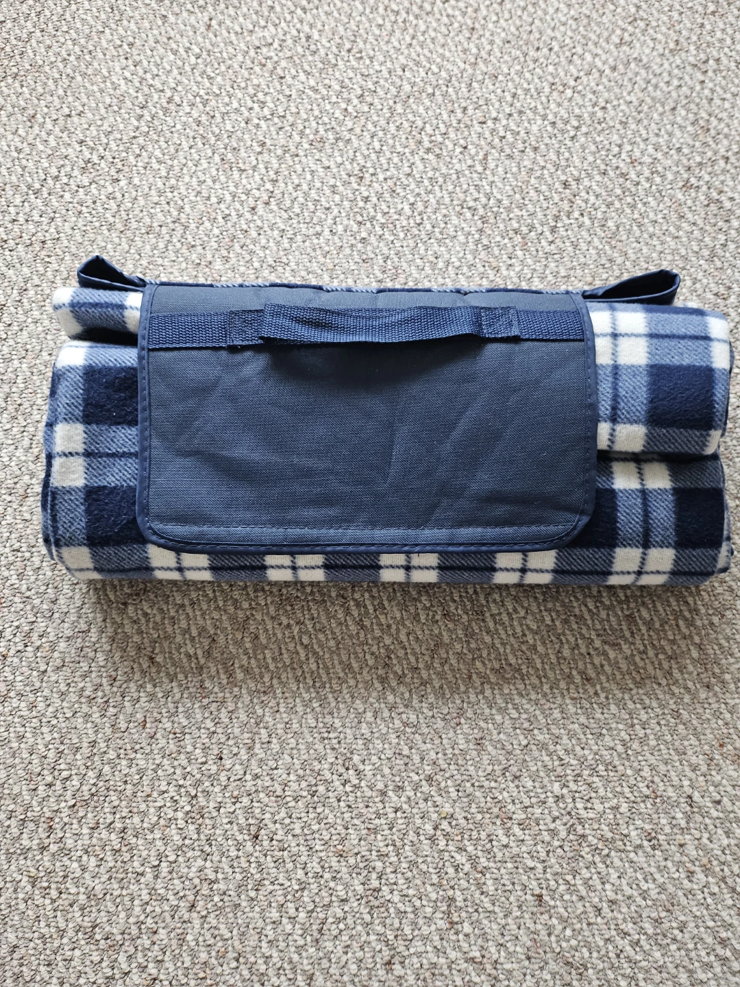 Blue Plaid Picnic Blanket