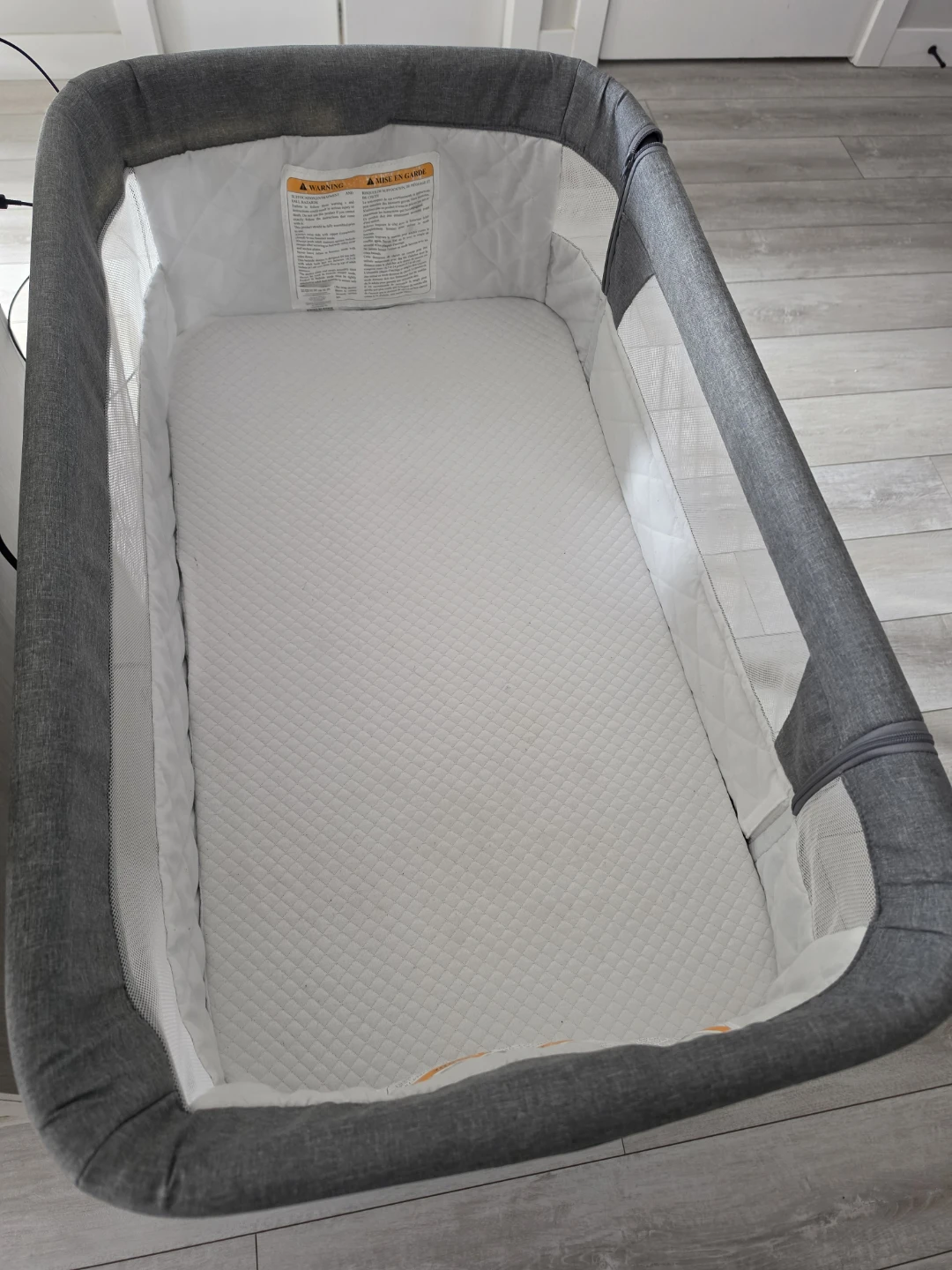 Grey Baby Bassinet with Storage Basket - photo 3