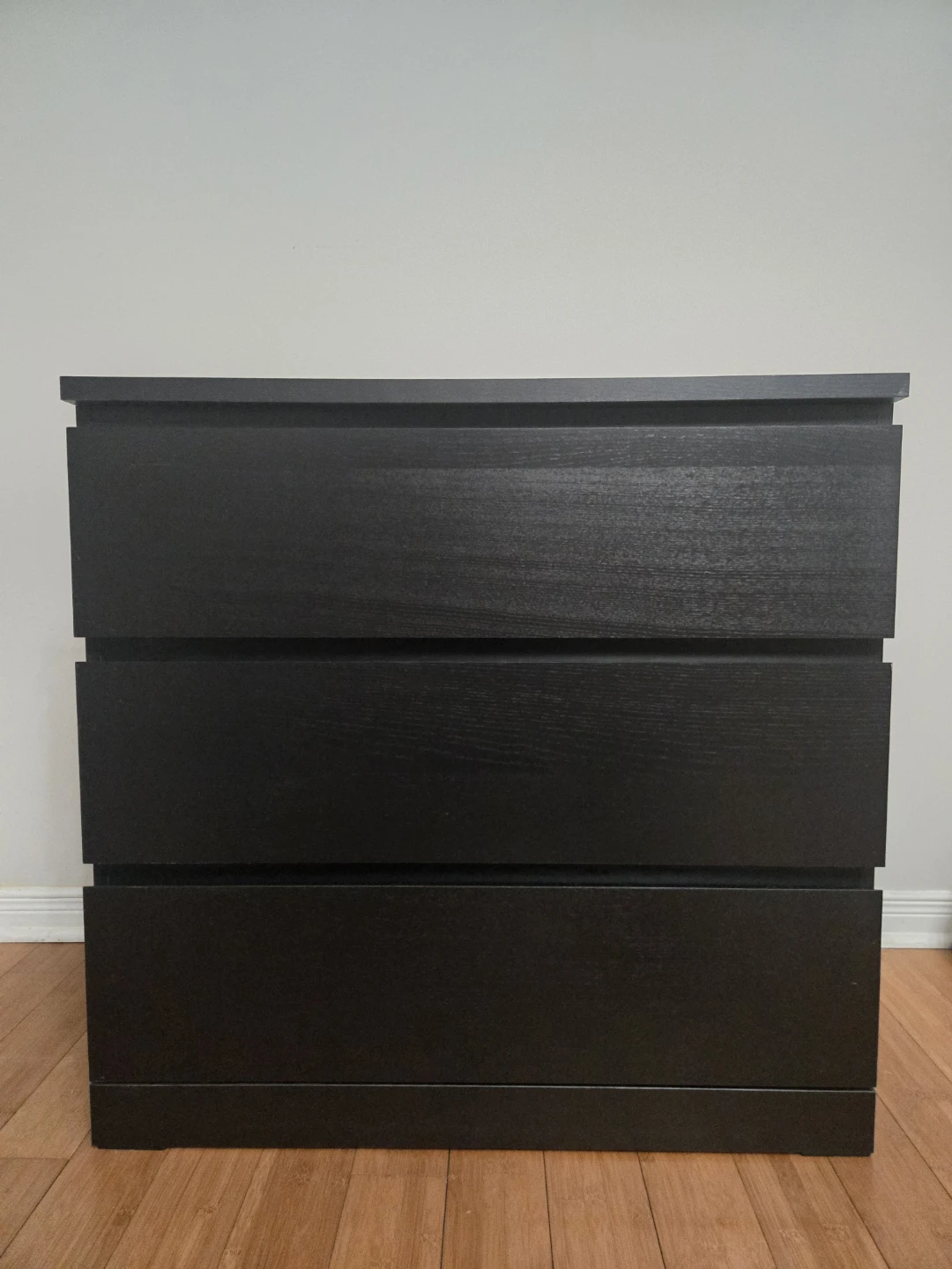 Malm Dark Brown 3-Drawer Dresser - photo 2