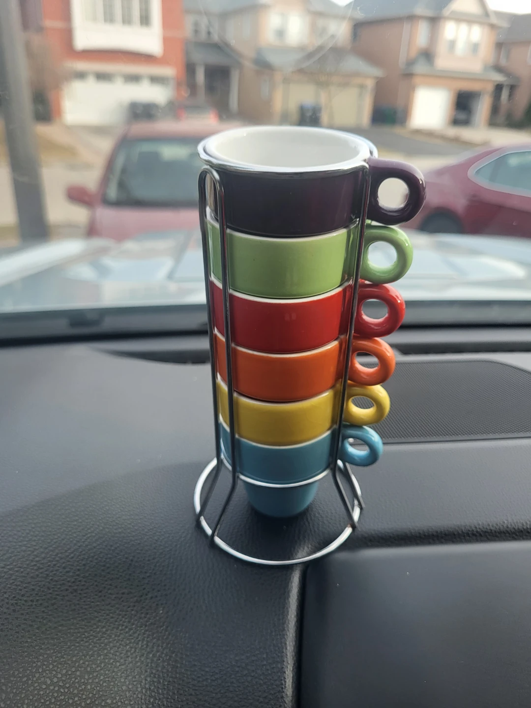 Set of 6 Stackable Espresso Cups with Stand