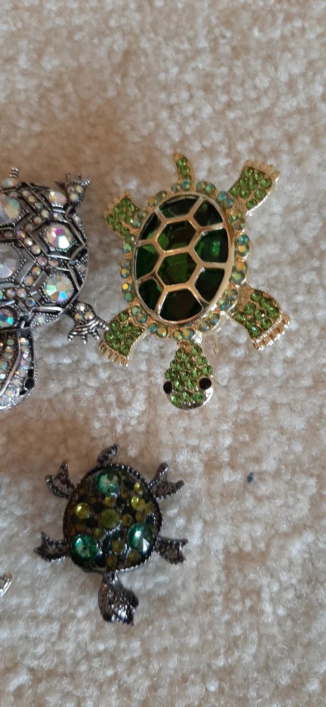Sparkly Turtle Brooches - photo 2