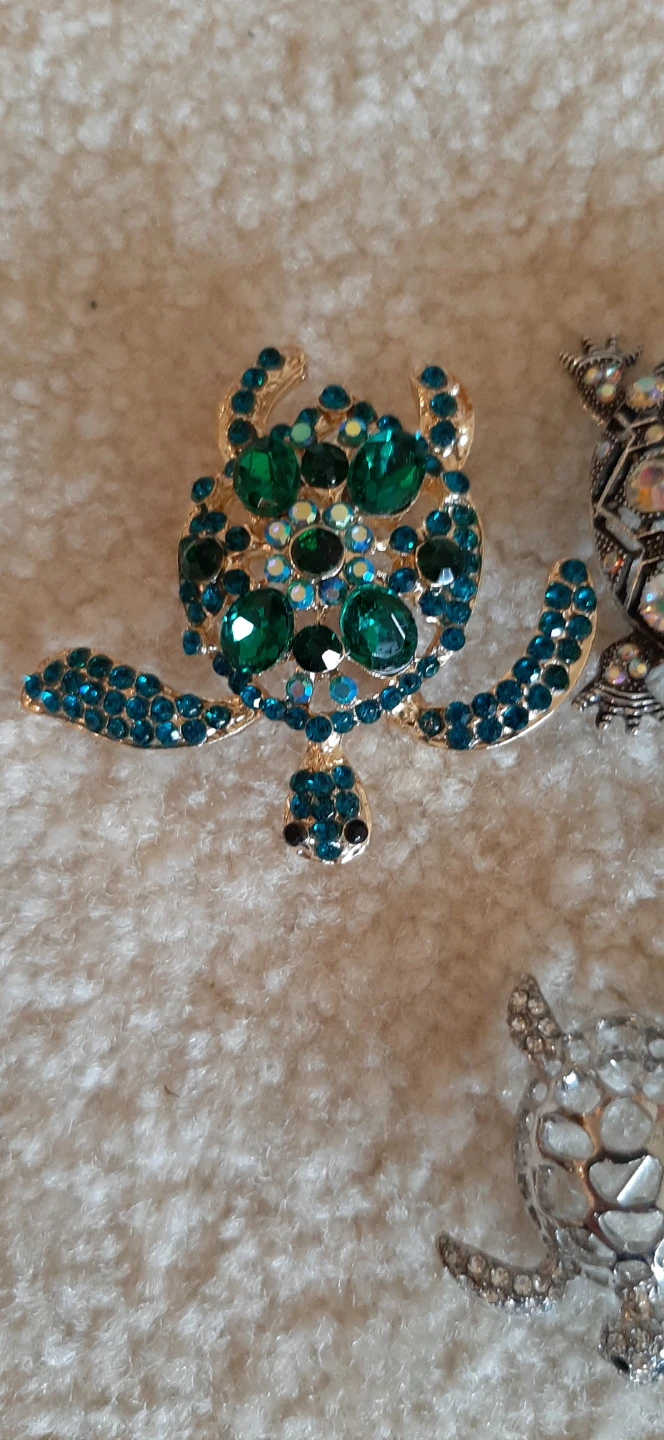 Sparkly Turtle Brooches - photo 4