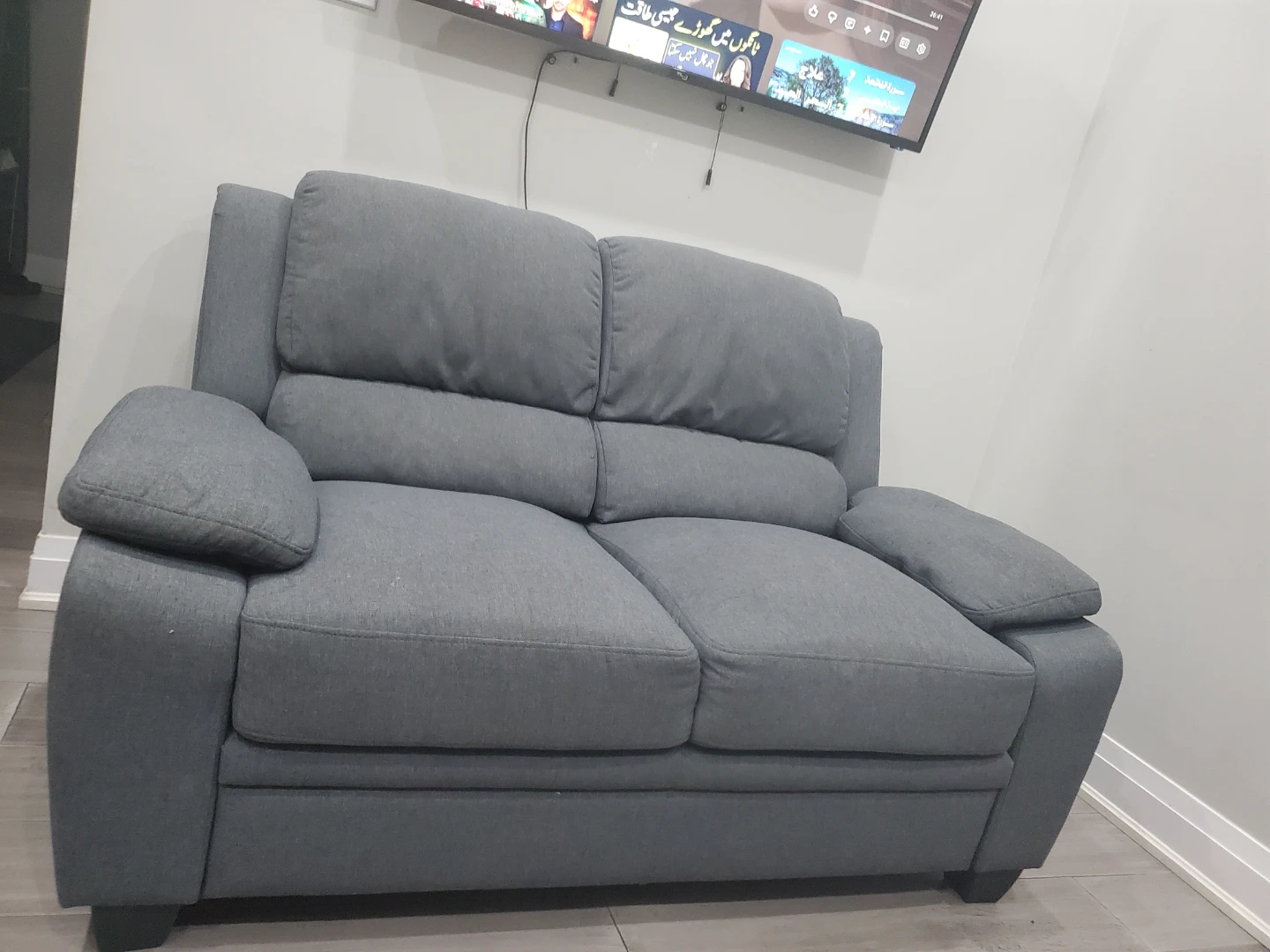 Grey Loveseat Sofa - photo 2