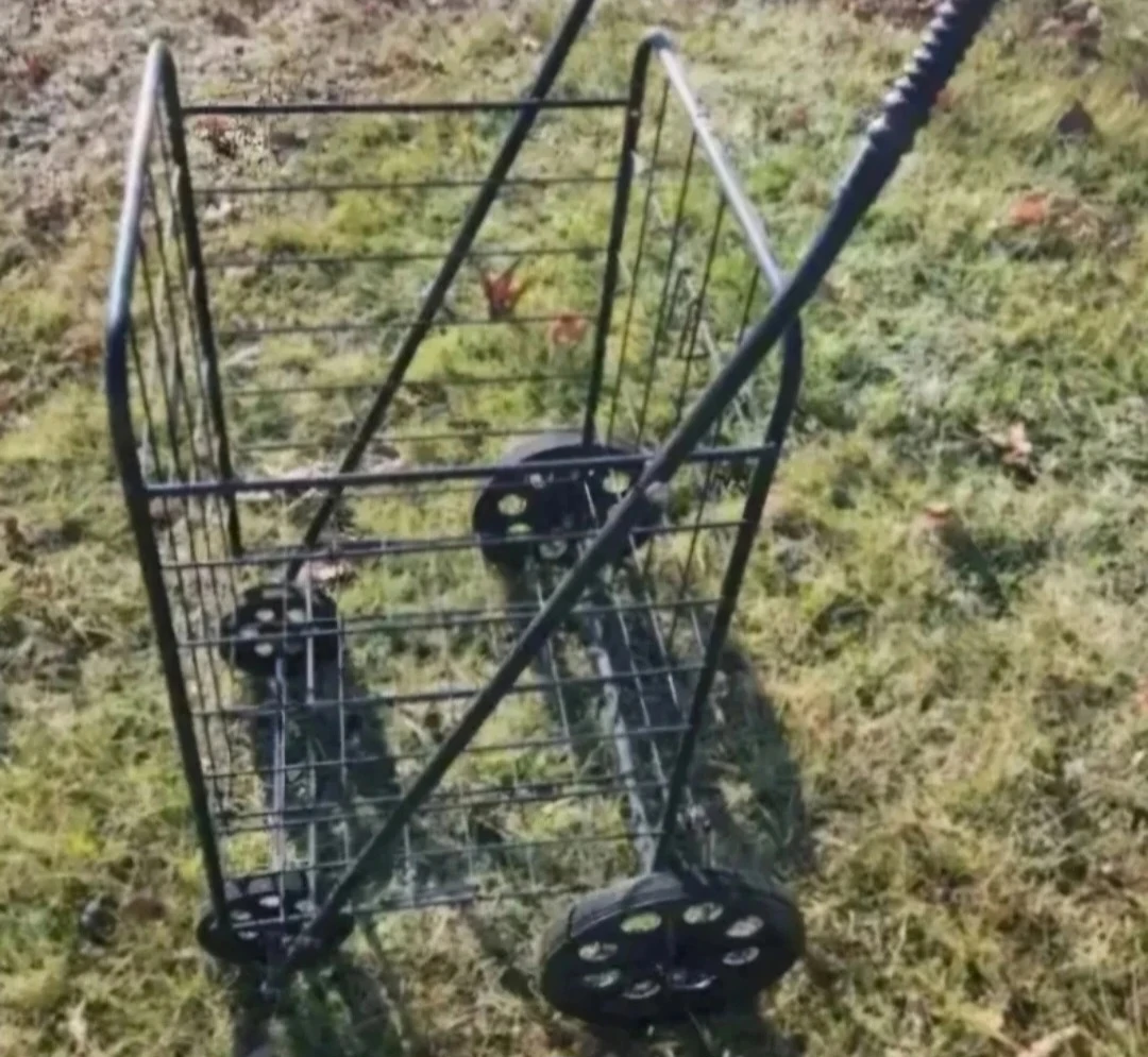 Black Rolling Shopping Cart