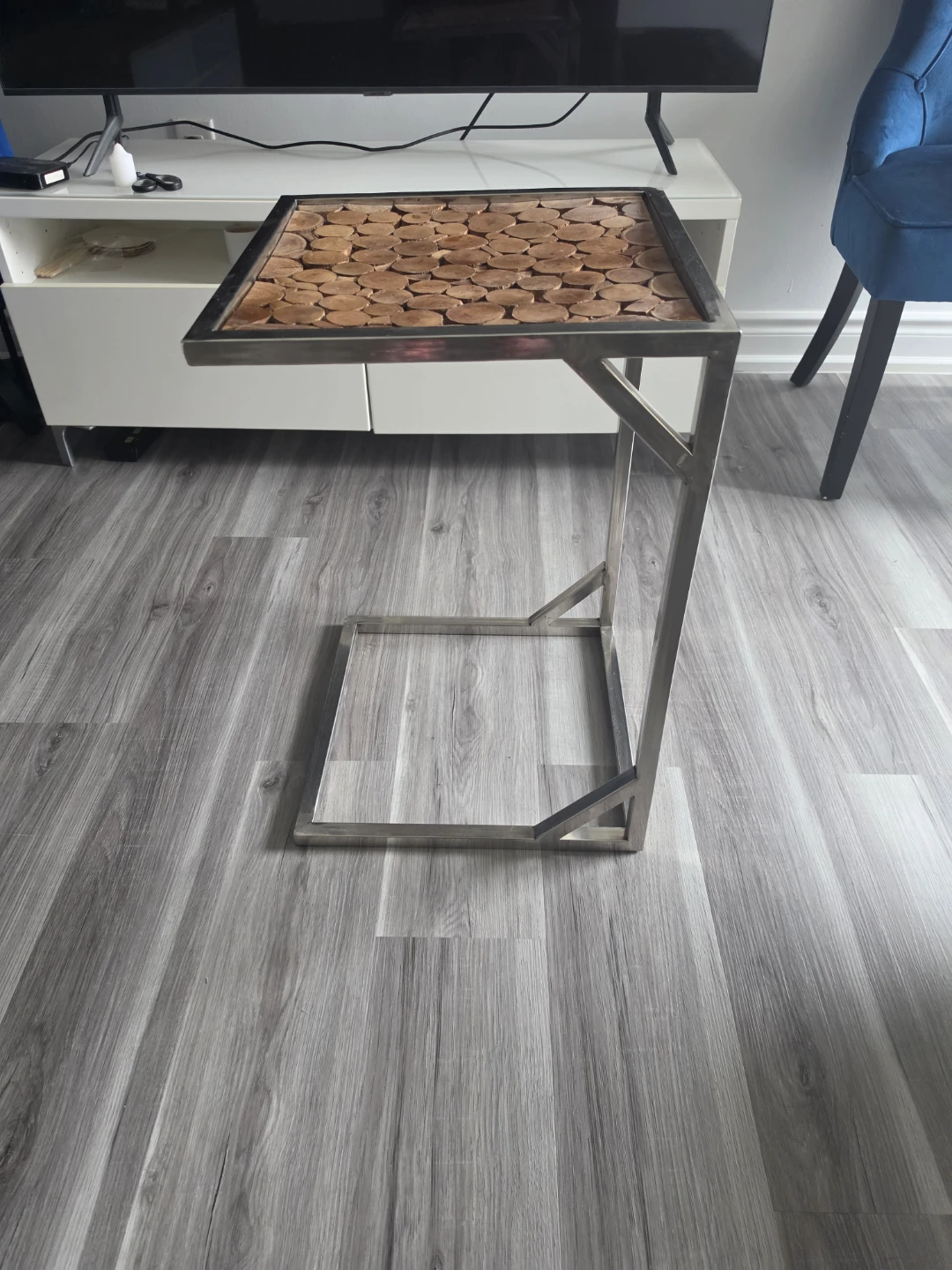 Metal and Wood Accent Side Table - photo 3