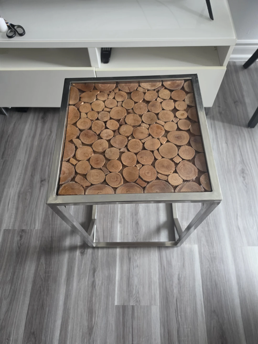 Metal and Wood Accent Side Table - photo 4