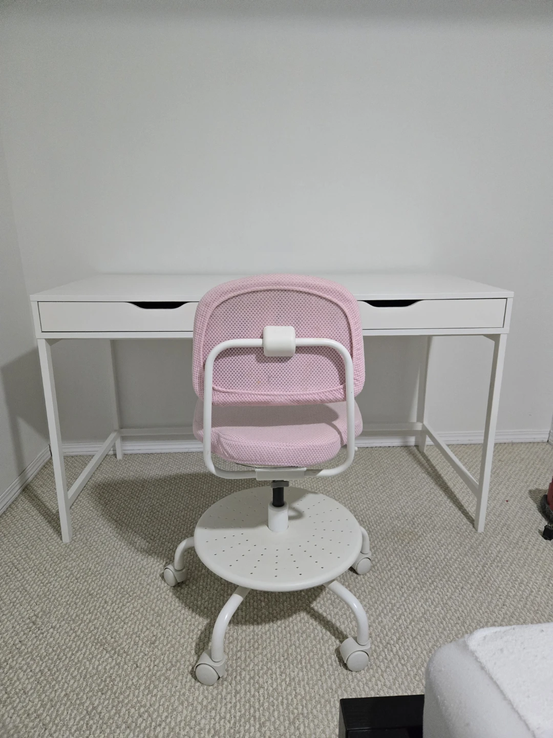 IKEA ALEX White Desk and chair - photo 2
