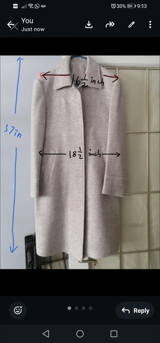 Wool Blend Coat - Beige - photo 5