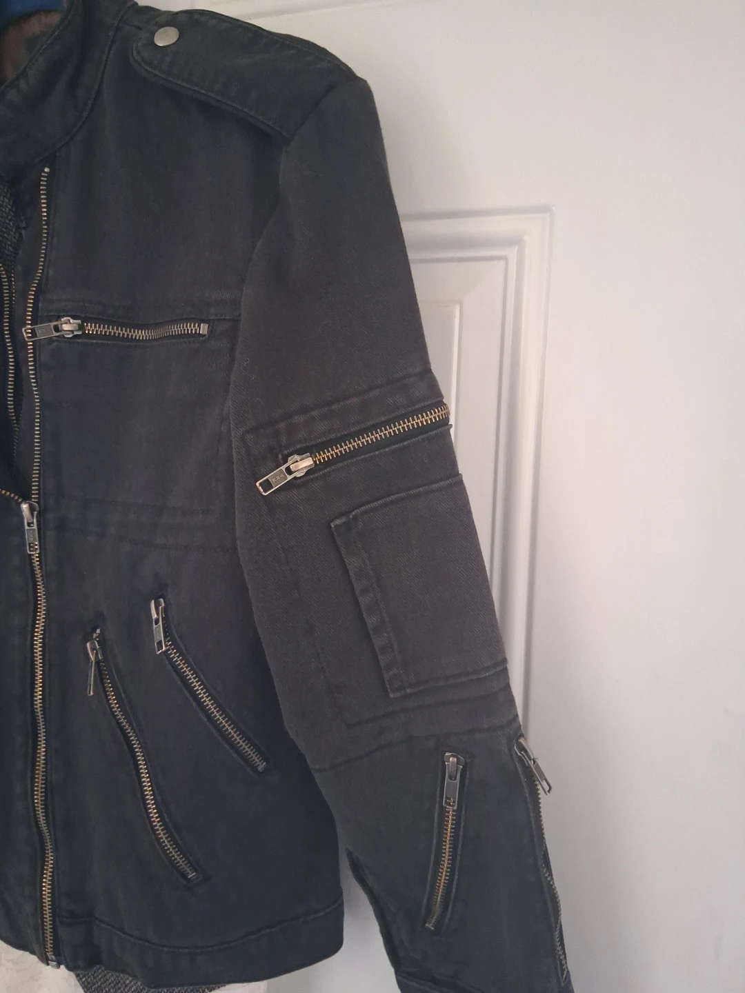 Zara Kate Moss Black Denim Jacket - photo 3