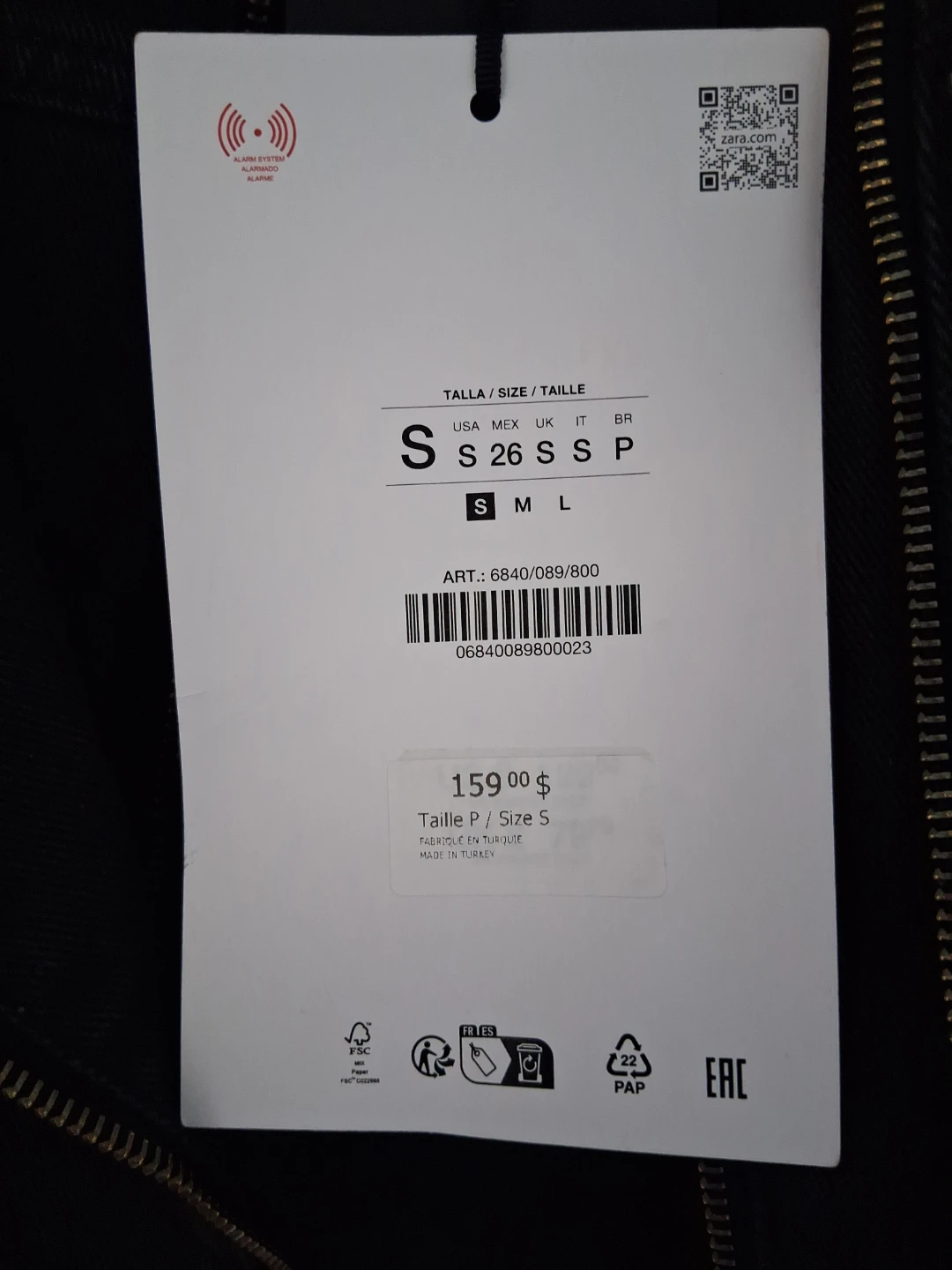Zara Kate Moss Black Denim Jacket - photo 5
