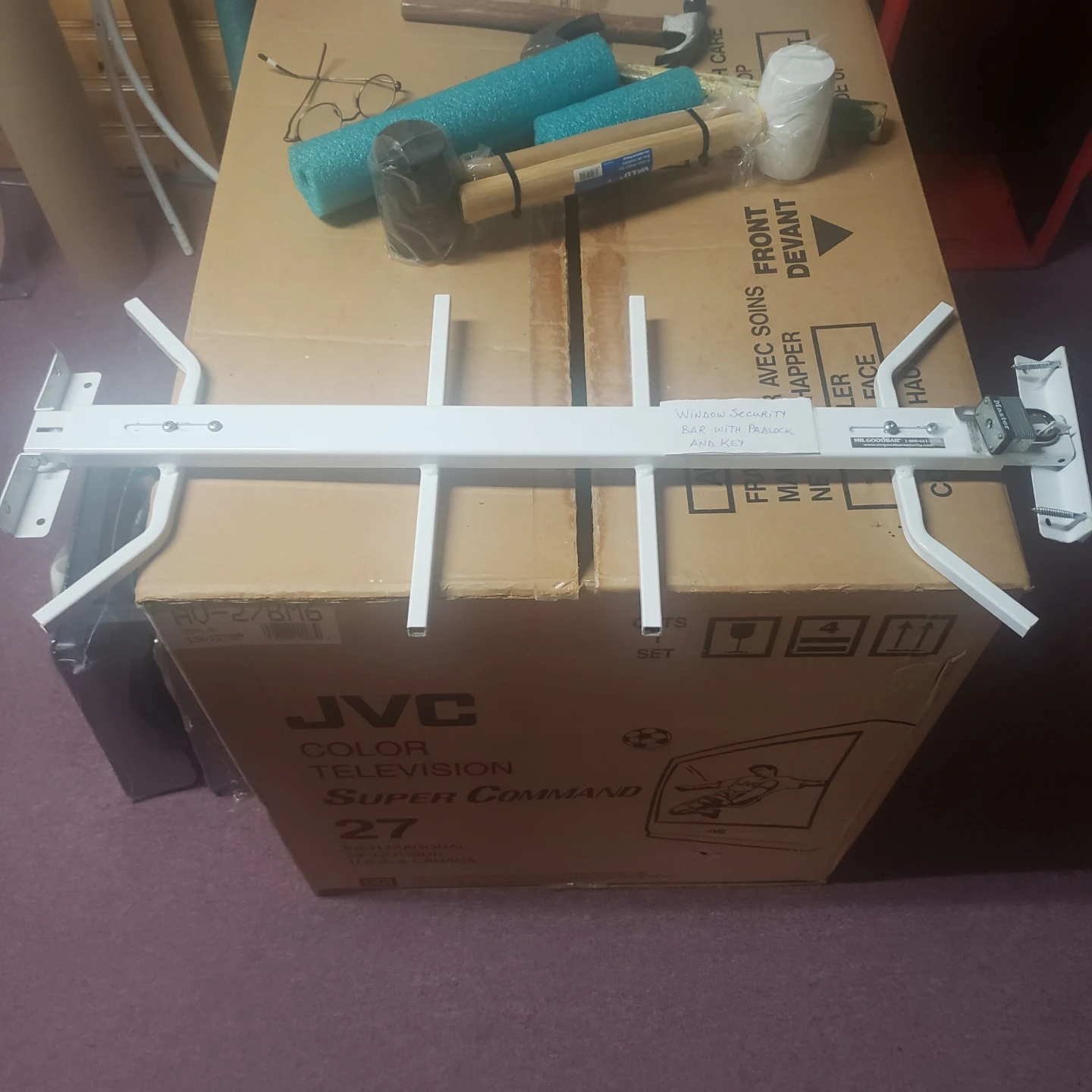 Mr. Goodbar Window Security Bar with lock