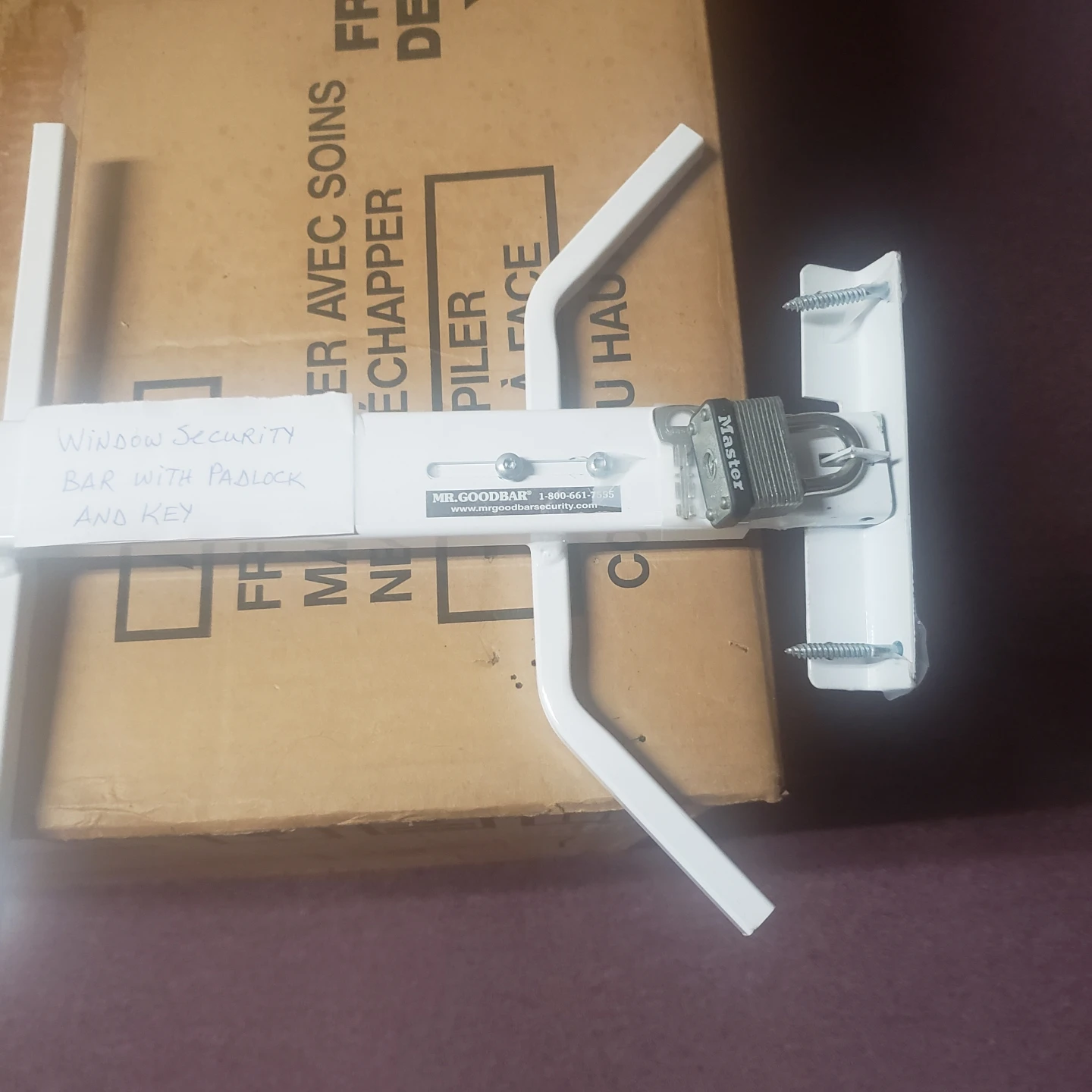 Mr. Goodbar Window Security Bar with lock - photo 2