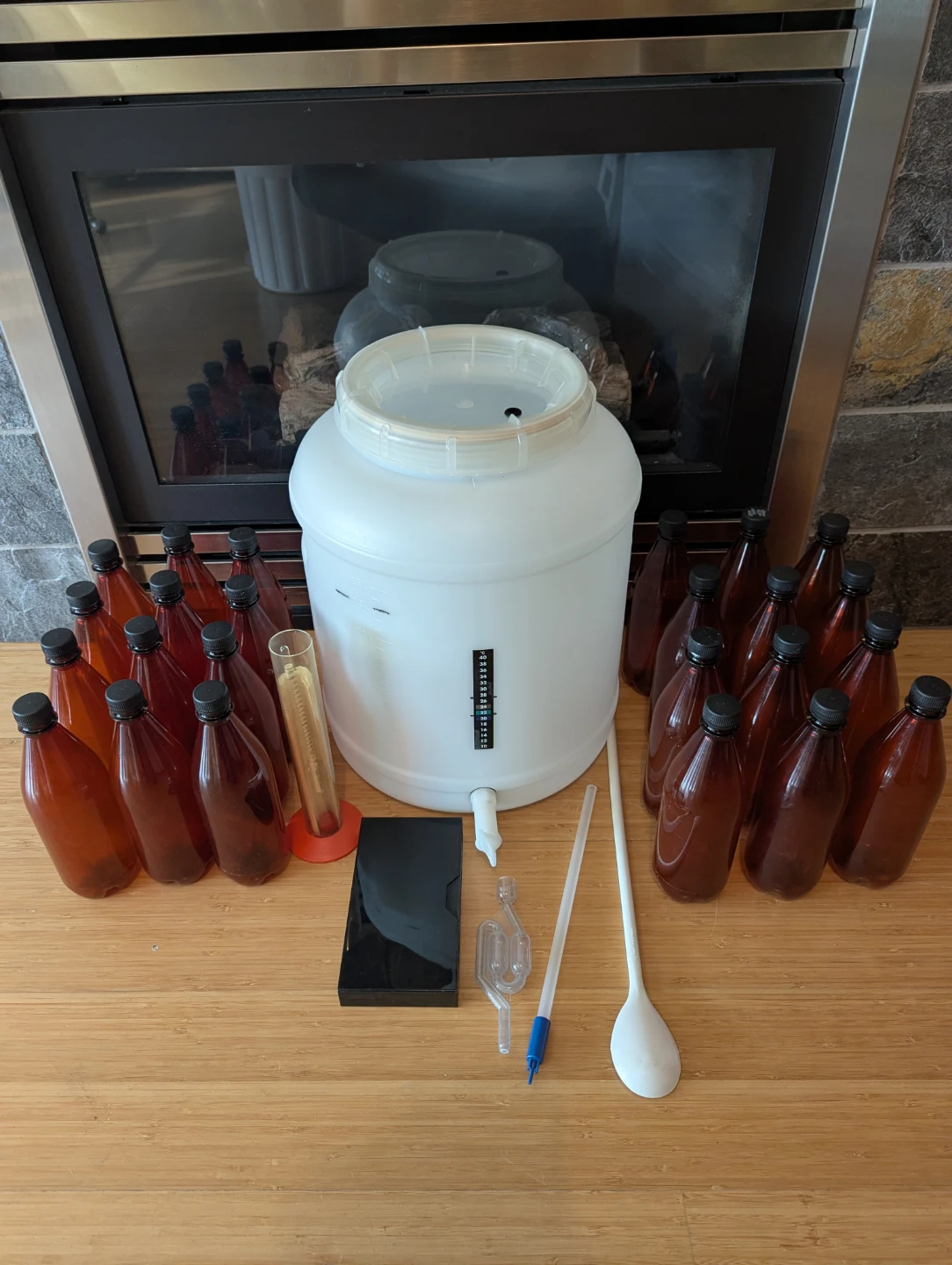 Brewing Fermenter Kit with Bottles and Accessories