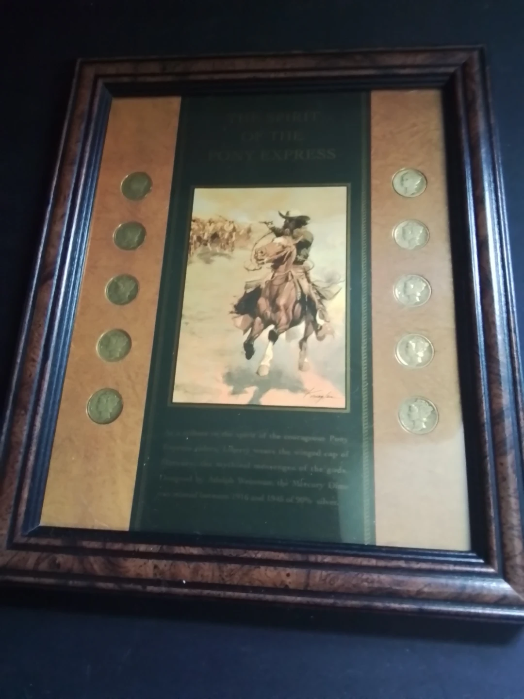 The Spirit of the Pony Express Framed Art and Coin Display - photo 2
