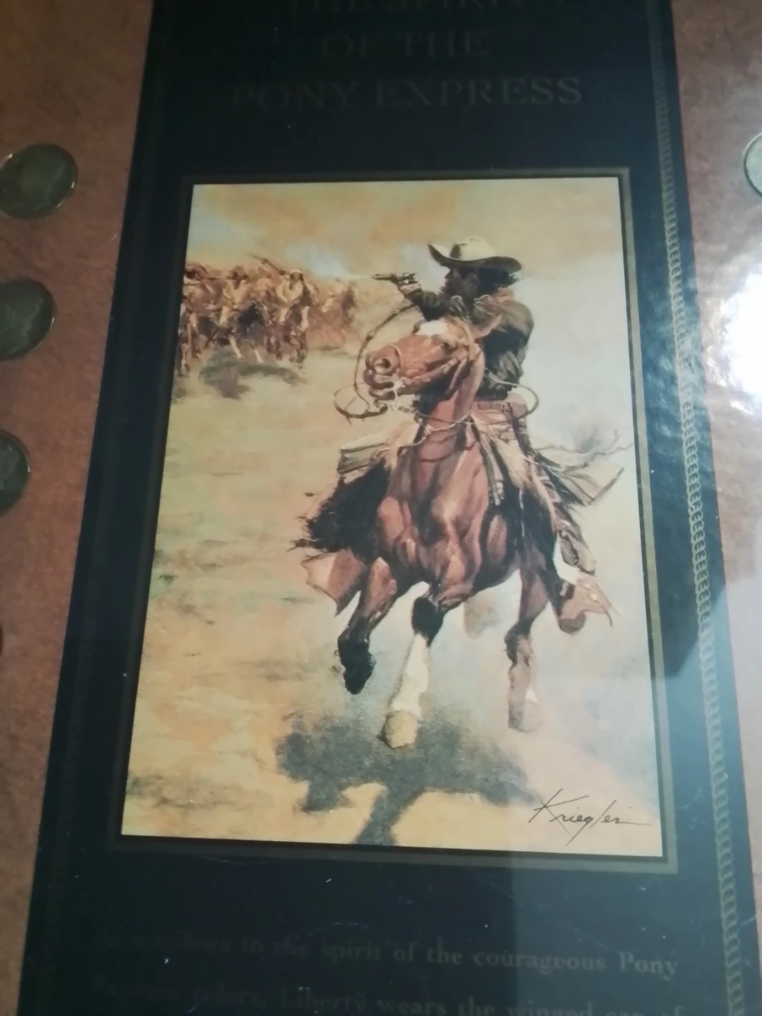The Spirit of the Pony Express Framed Art and Coin Display - photo 3