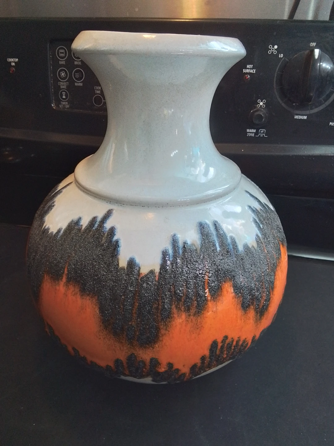 Vintage Fat Lava Pottery "66 25" Vase By Bay Ceramics Germany