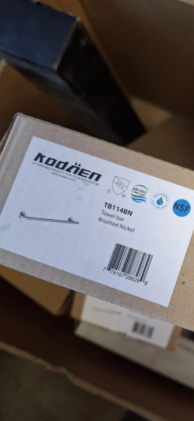 24" KODAEN TB114BN Towel Bar - Brushed Nickel
