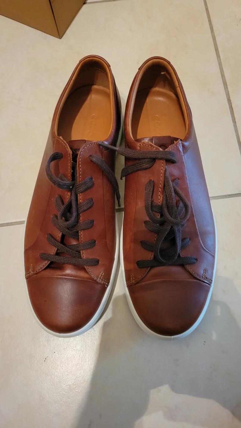 Ecco Brown Leather Sneakers Size EU44