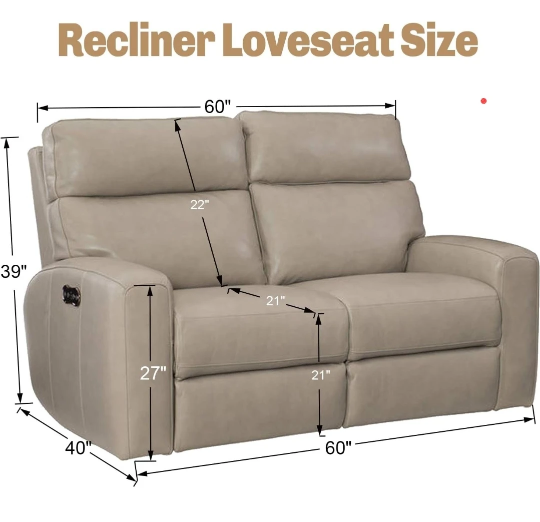 JIVINER 6-Piece Loveseat Recliner Slipcover - Wine Red - photo 3