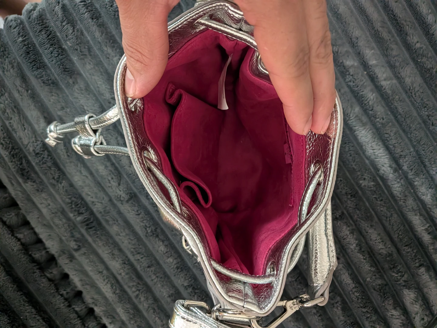 Silver Sequin Star Bucket Bag - photo 4
