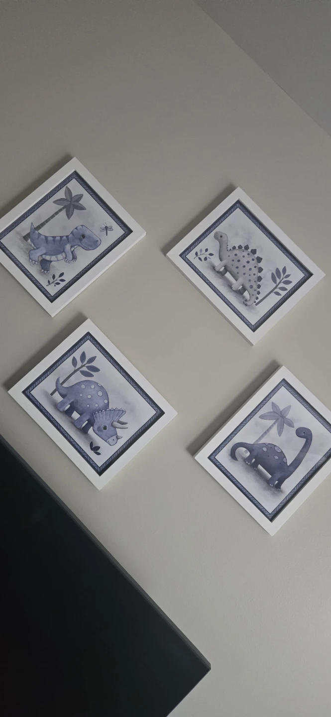 Set of 4 Dinosaur Wall Art Prints for Kids Room - photo 2
