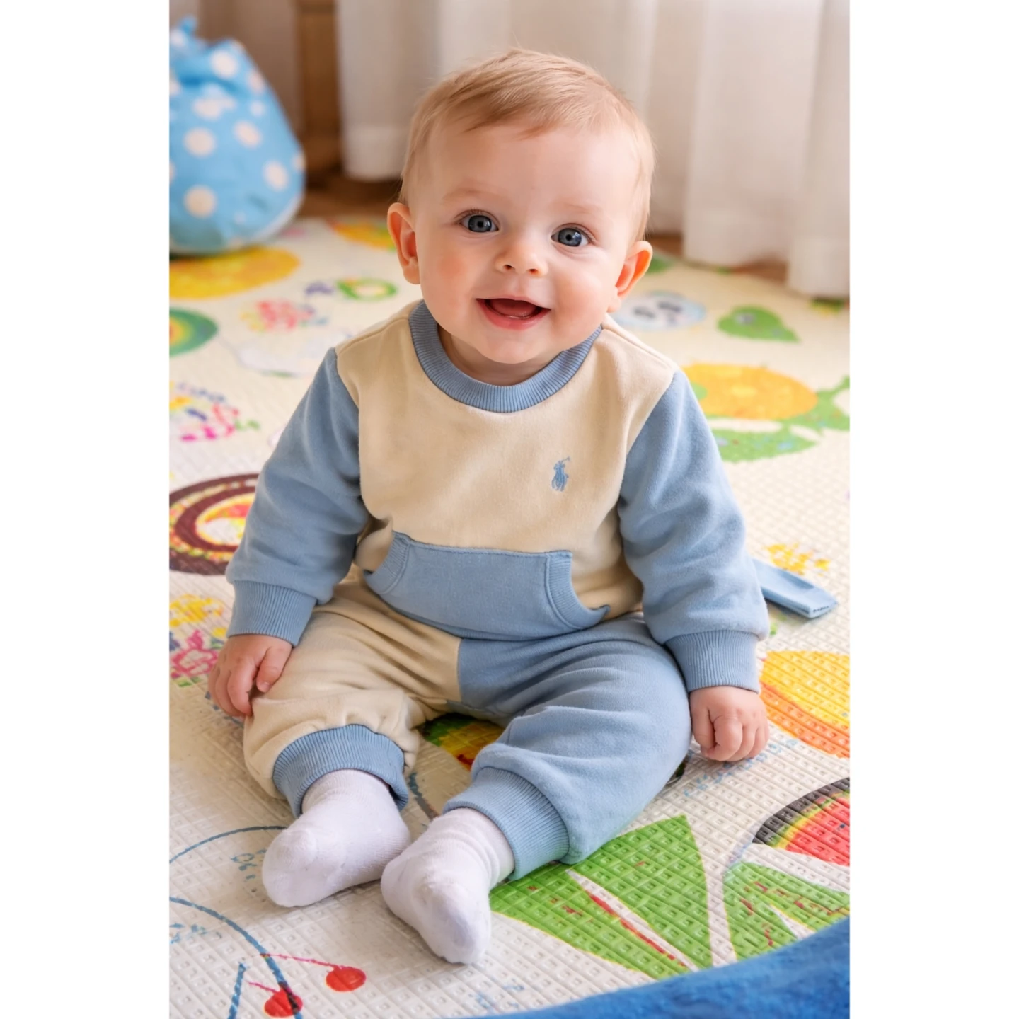 Ralph Lauren Polo Boys' Fleece Sweatshirt & Pants Set 6m