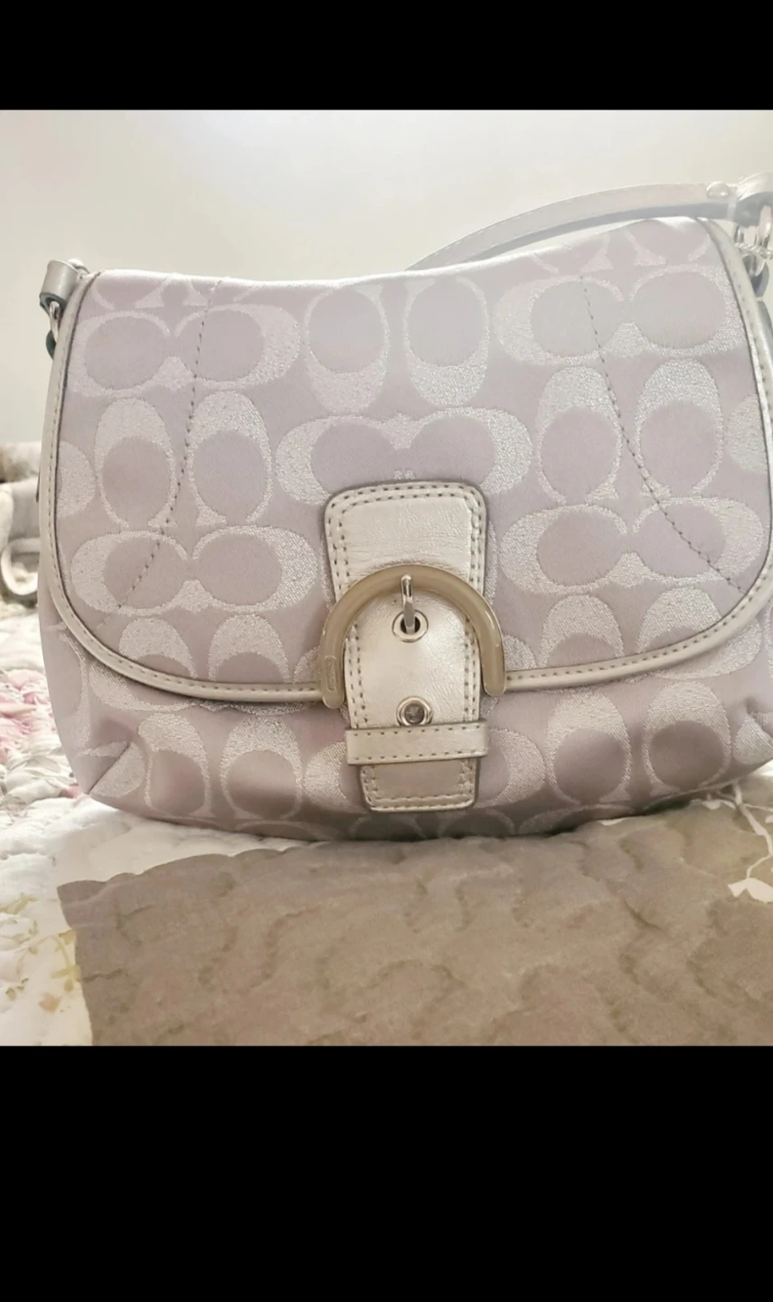 Coach Signature Print Shoulder Bag