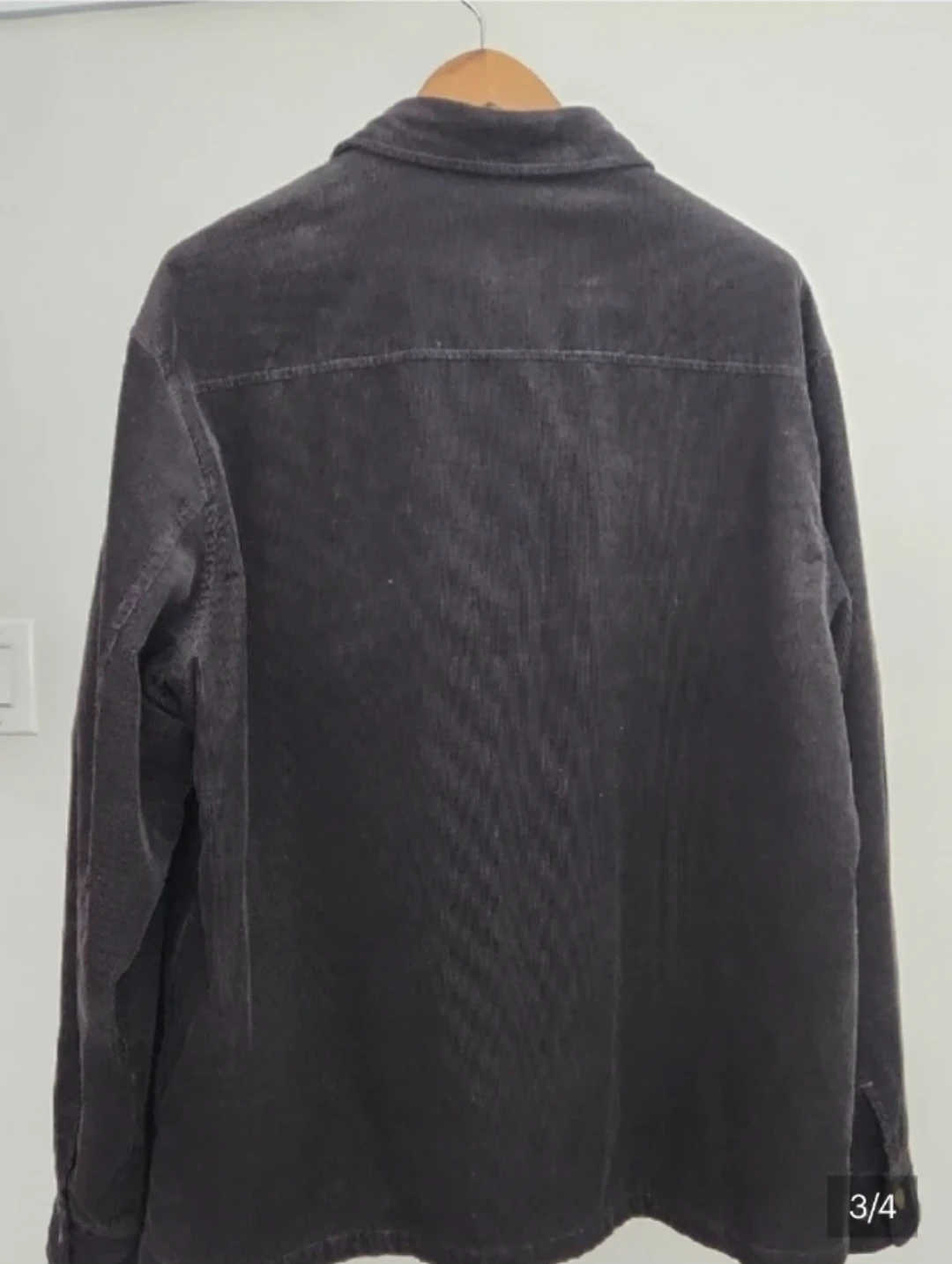 Flannelgo Black Corduroy Button-Up Shirt Jacket XL - photo 3