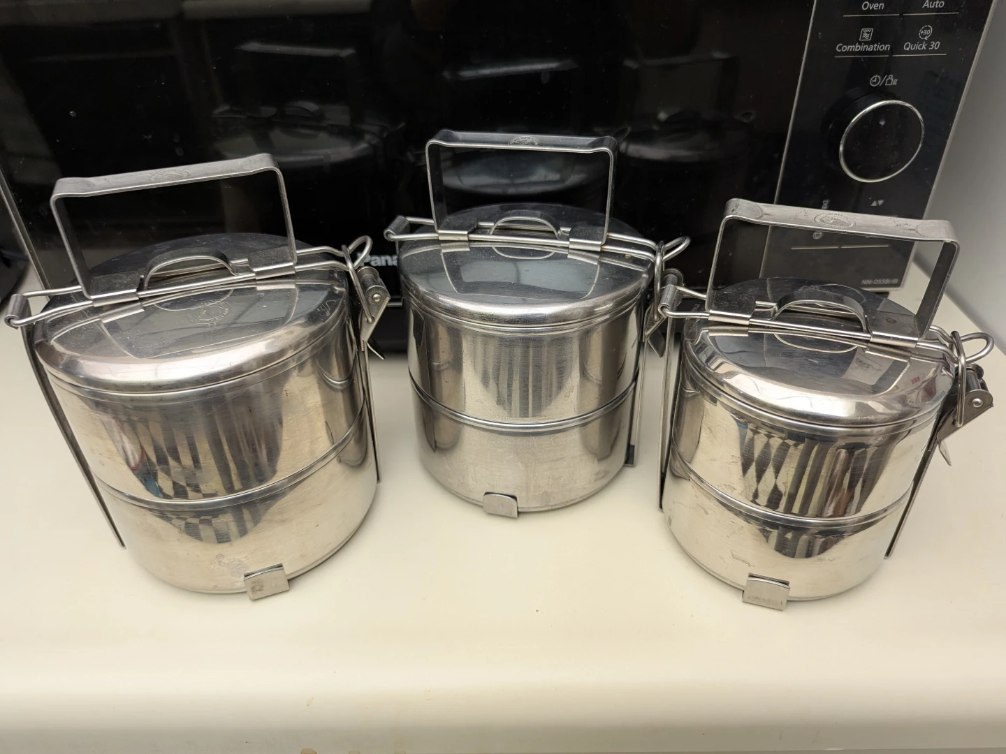 Stackable Stainless Steel Lunch Box Carrier (set of 3) - photo 2