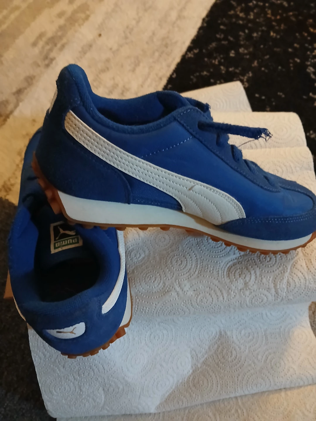 Puma Easy Rider Blue Suede Athletic Shoes
