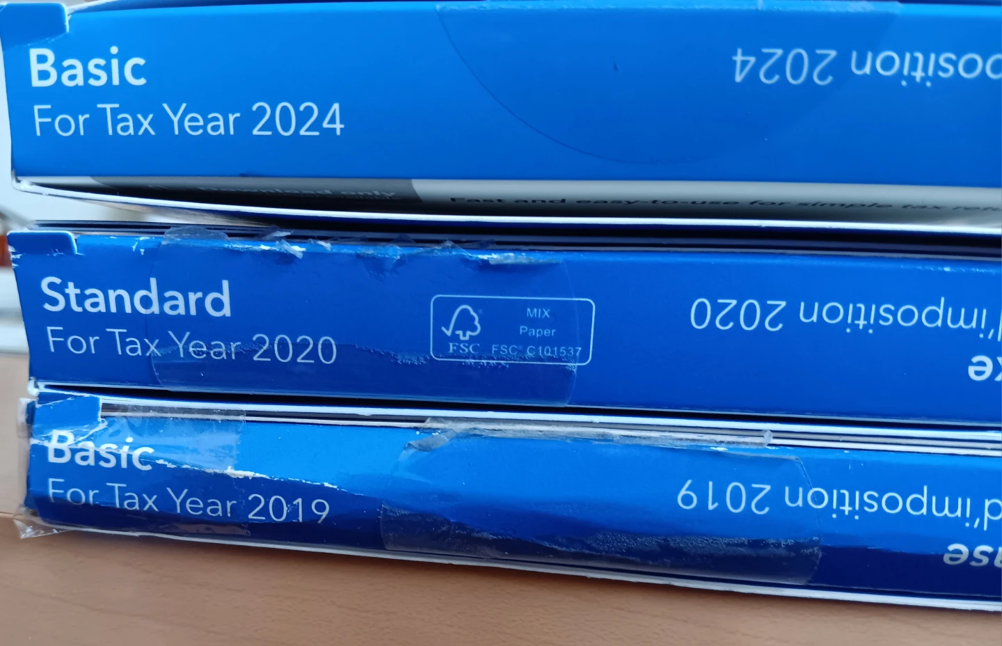 Tax Software - Basic & Standard for Tax Years 2019, 2020, 2024