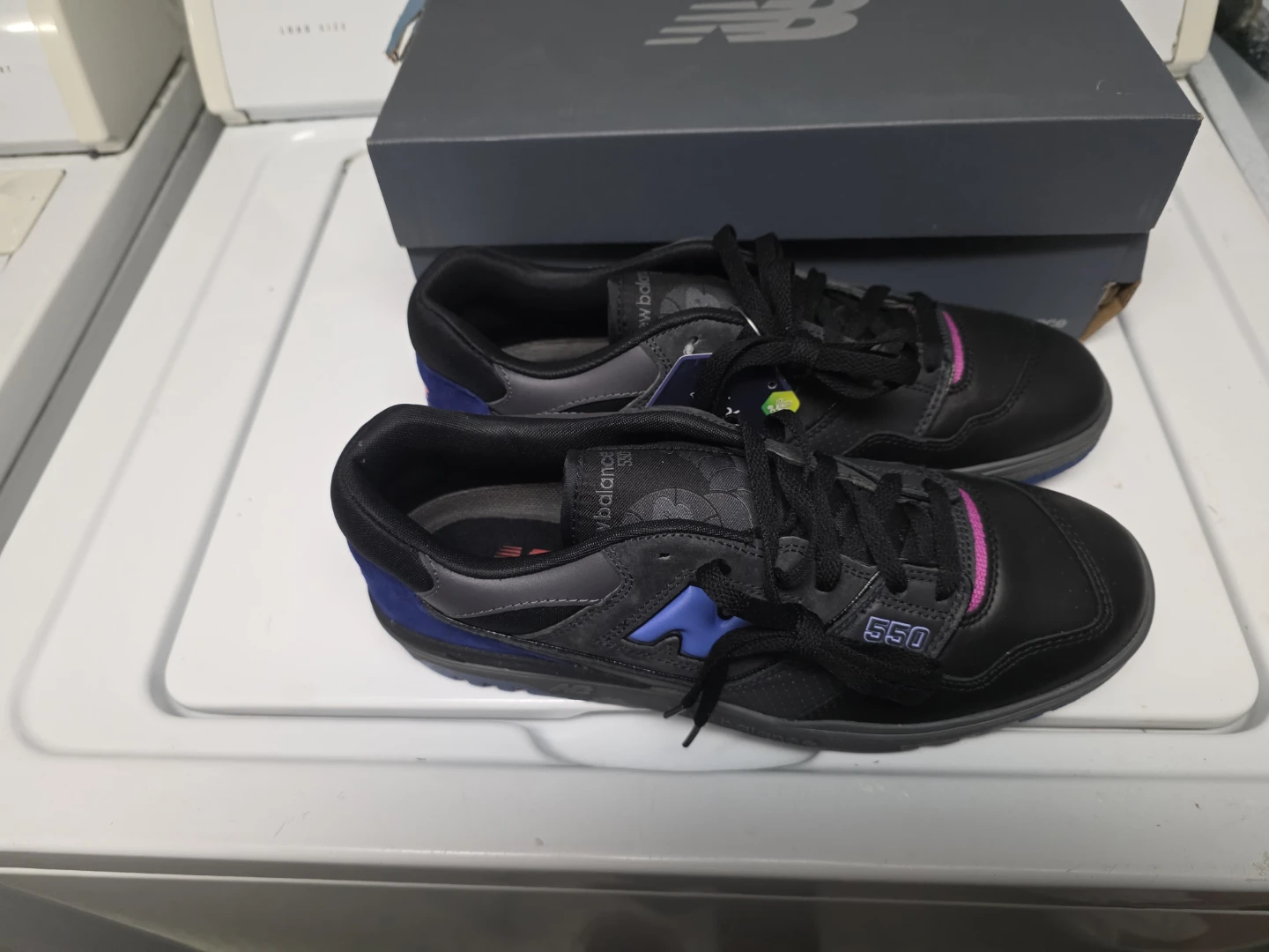 New Balance 550 Sneakers Black Blue Pink - photo 2