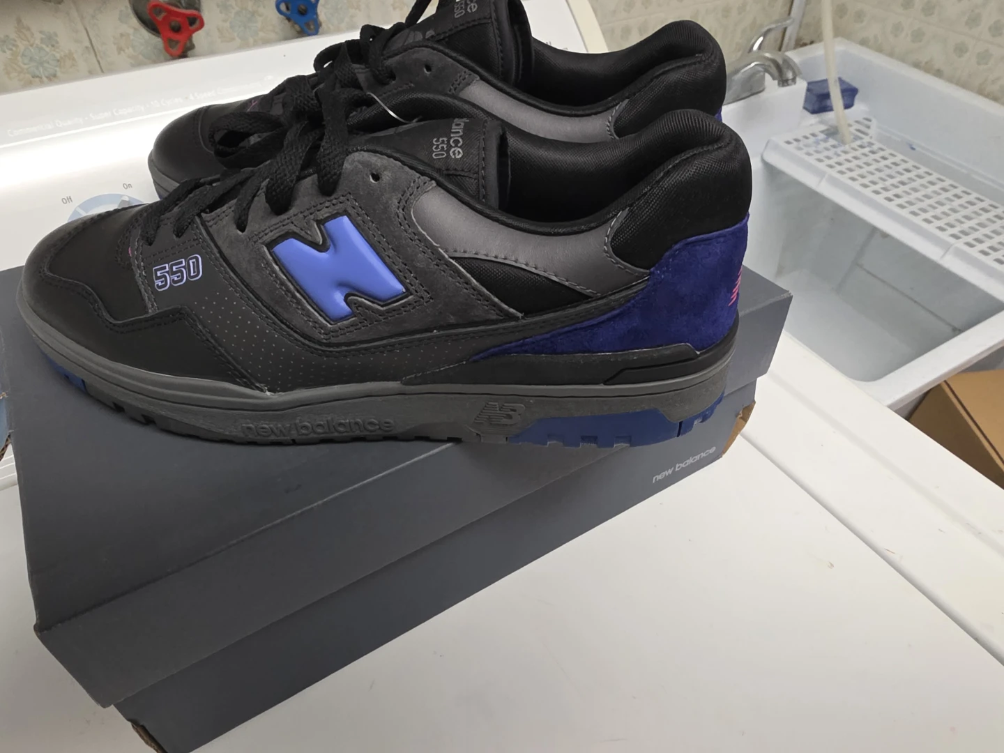 New Balance 550 Sneakers Black Blue Pink - photo 5