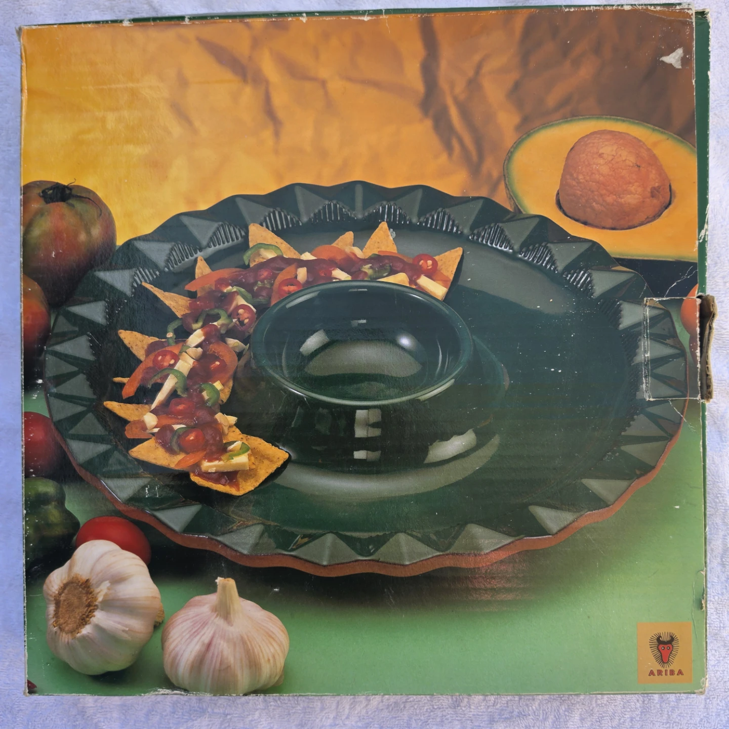Terracotta & Glazed Serving Platter / Dip Bowl
