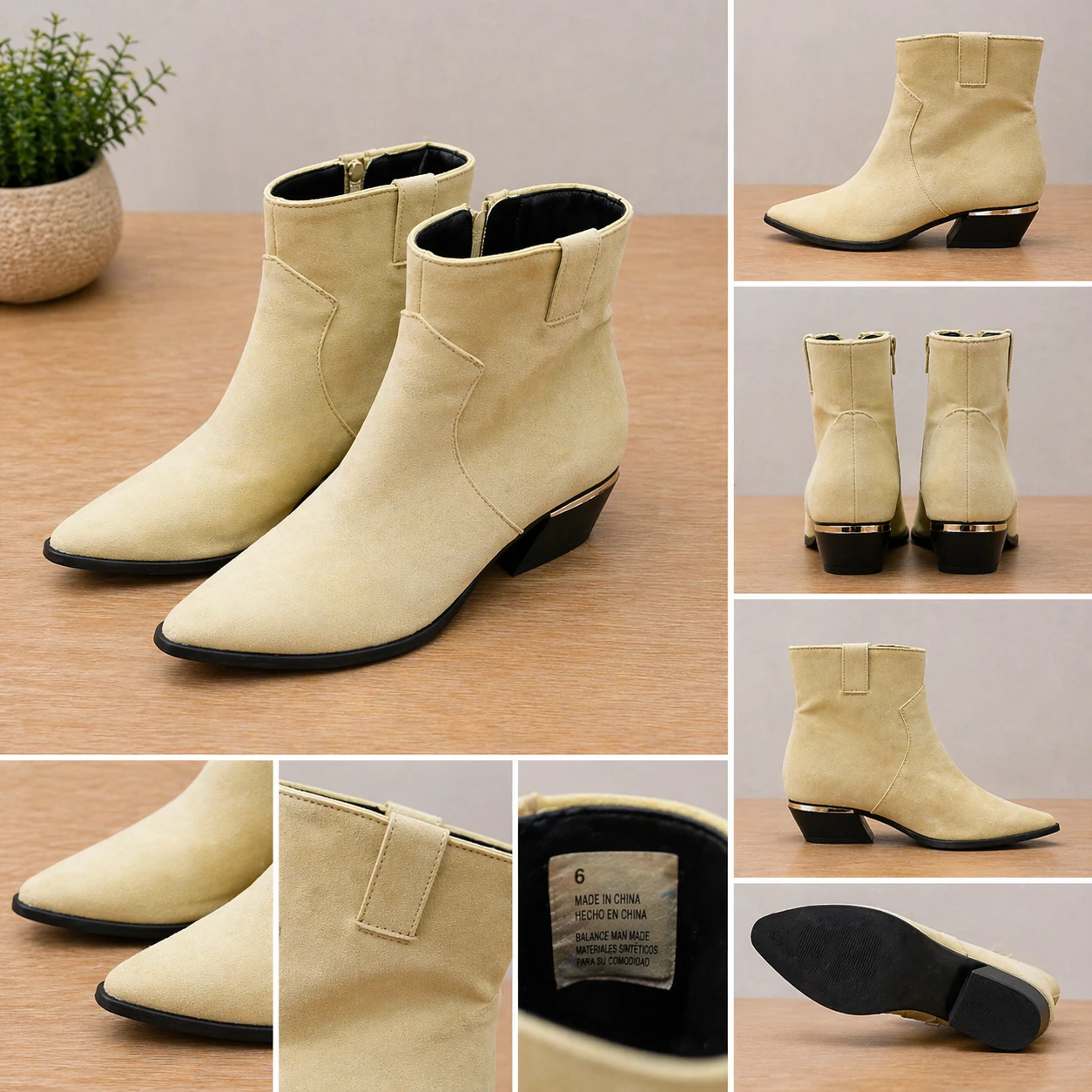 Calvin Klein Suede Ankle Boots - Size 6