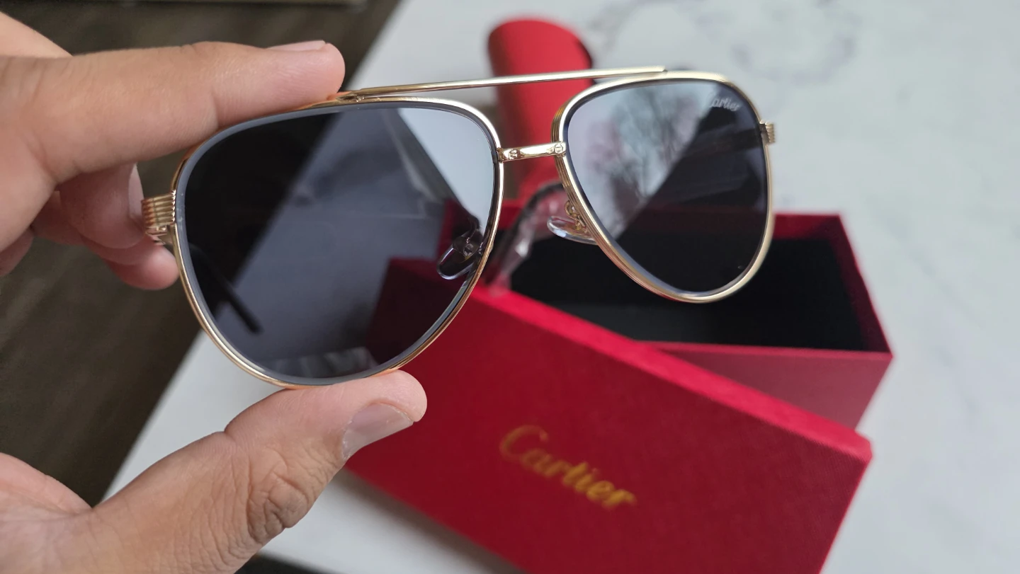 Cartier Aviator Sunglasses Gold Frame - photo 4