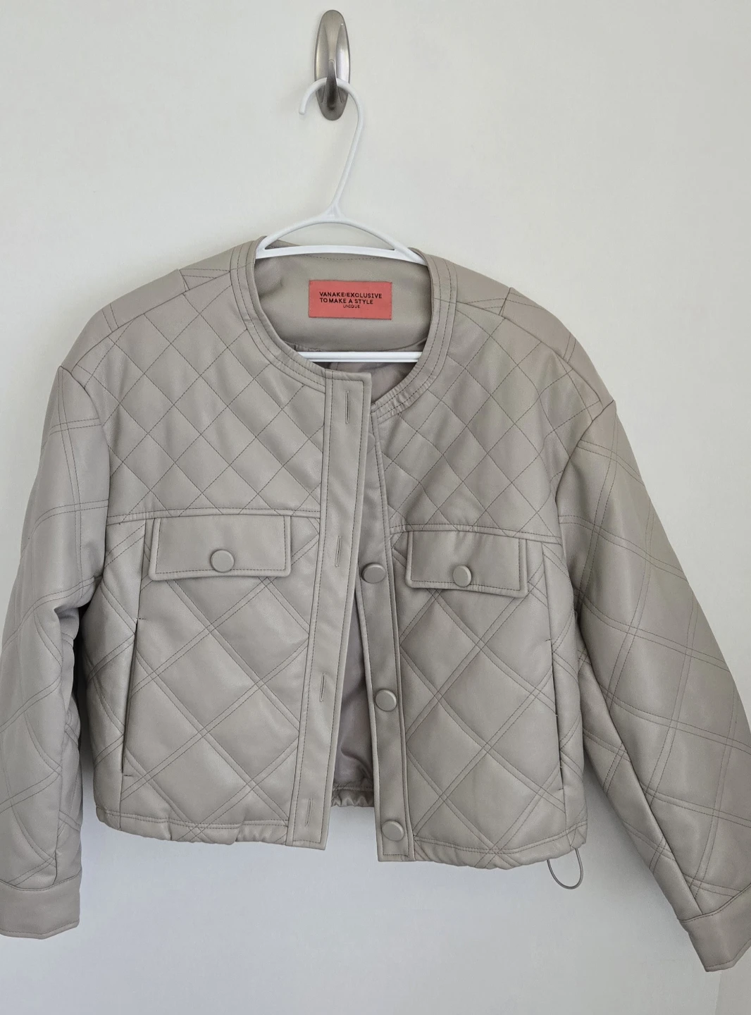 VANAKE EXCLUSIVE Quilted Faux Leather Jacket
