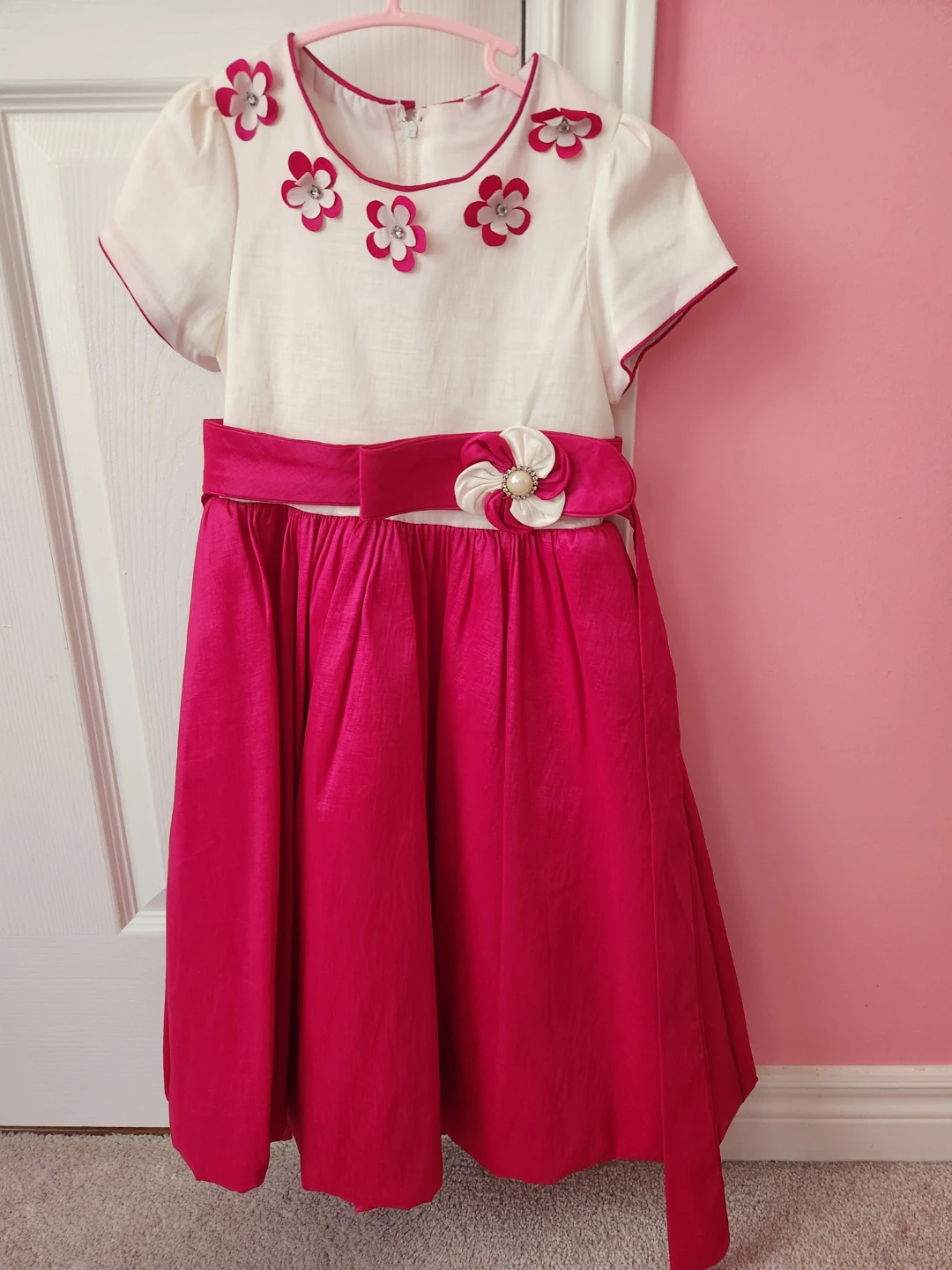 White and Pink Flower Dress