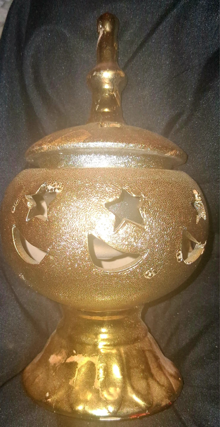 Gold Lantern Incense Holder