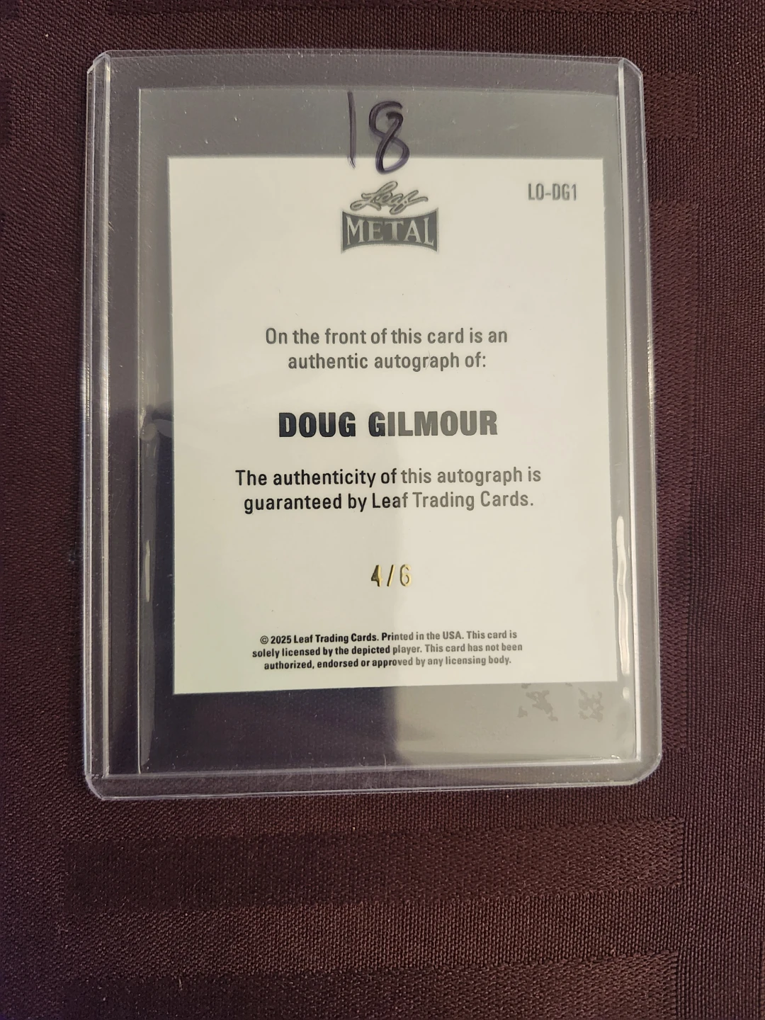 Doug Gilmour Autographed Hockey Card - photo 2