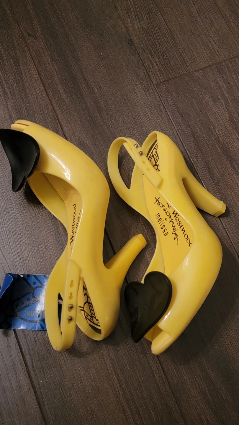 Vivienne Westwood + Melissa Yellow Heart Jelly Heels - photo 2